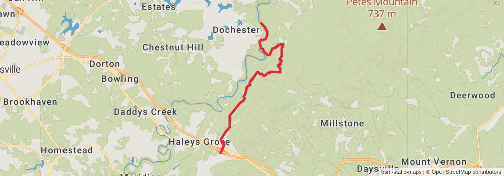 American Perimeter Trail - Southern Appalachian Primary stage 79 Map