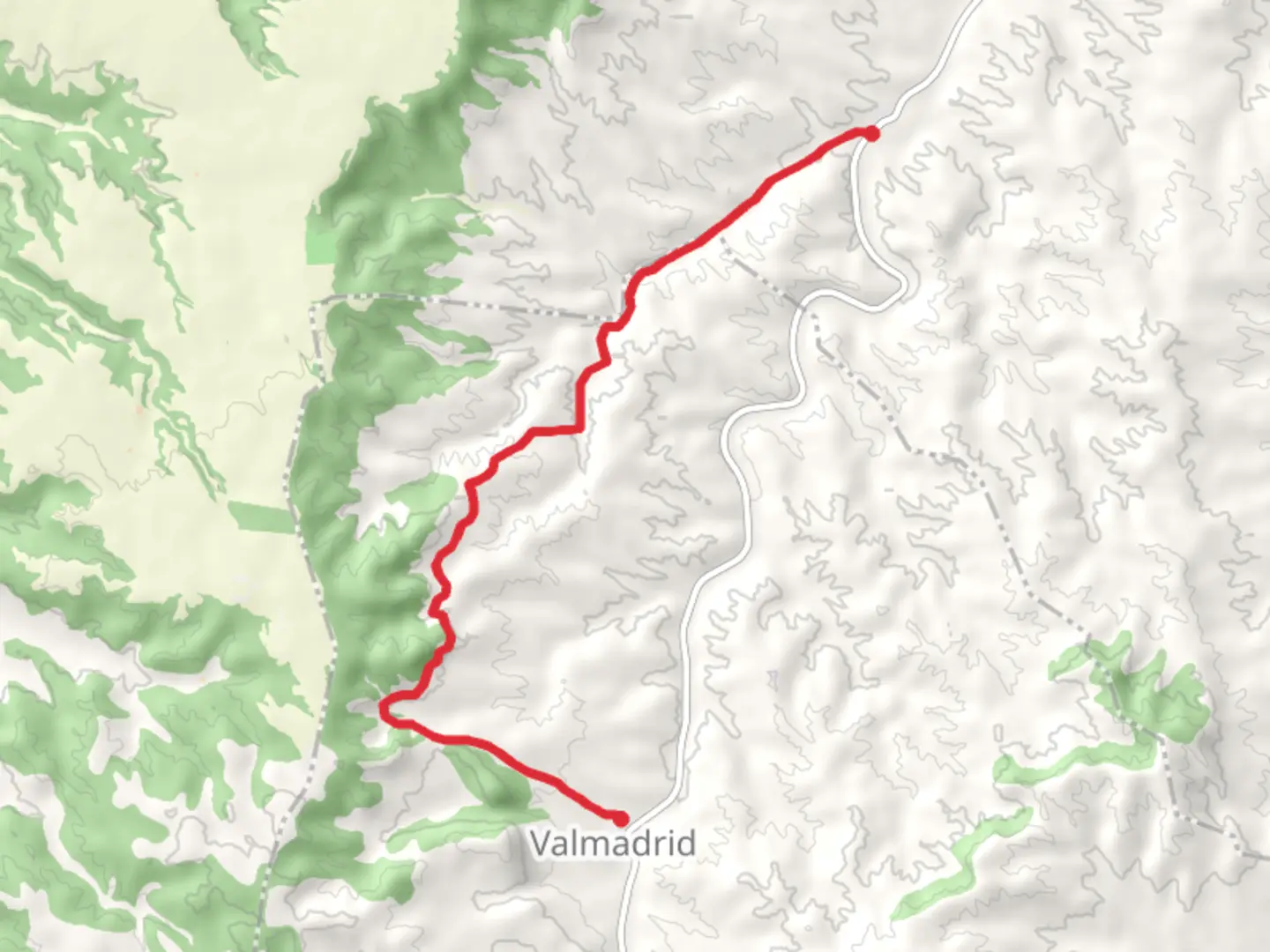 An image depicting the trail Valmadrid - Torrecilla de Valmadrid PR Z 083-a and its surrounding area.