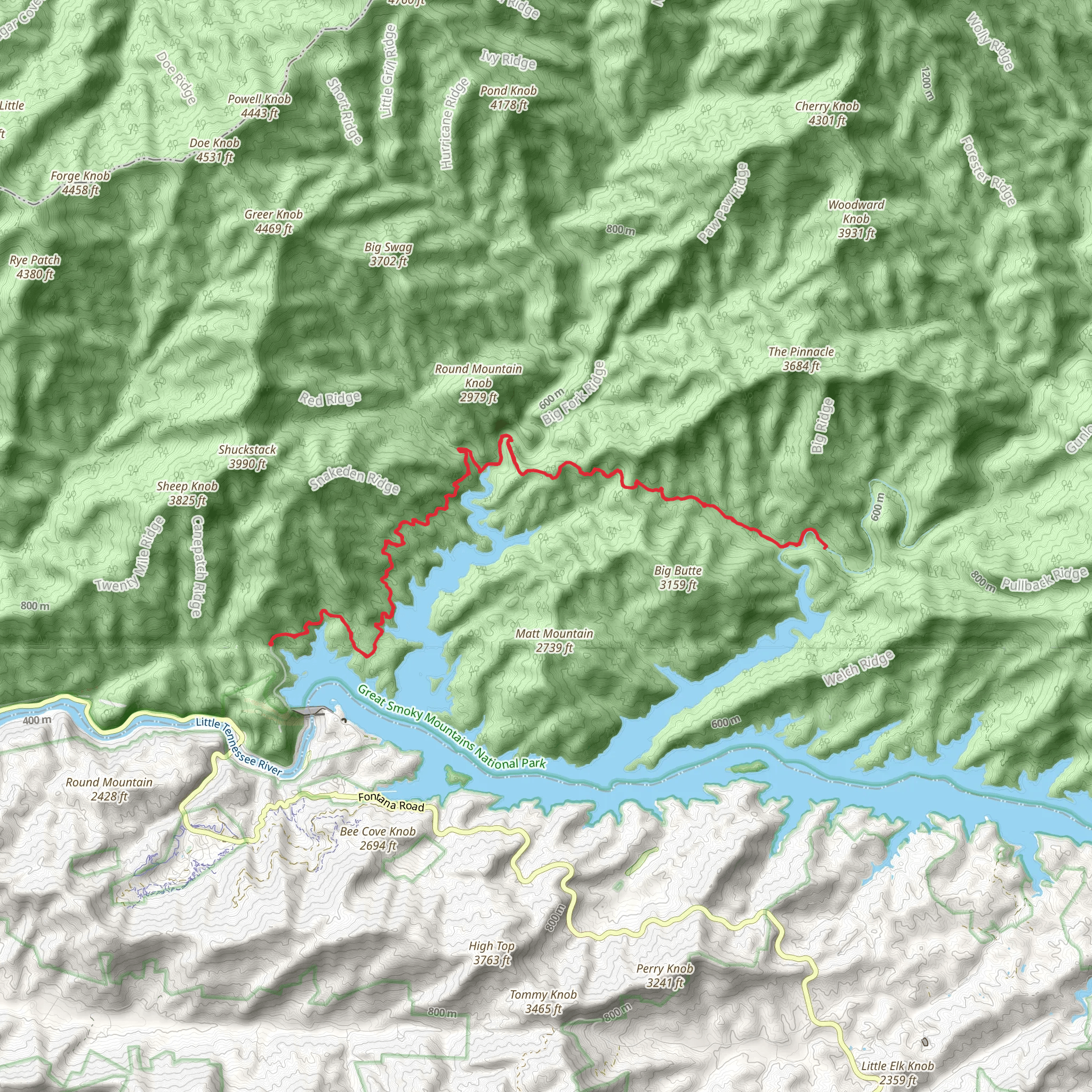 Lakeshore West Trail via BMT mobile static map
