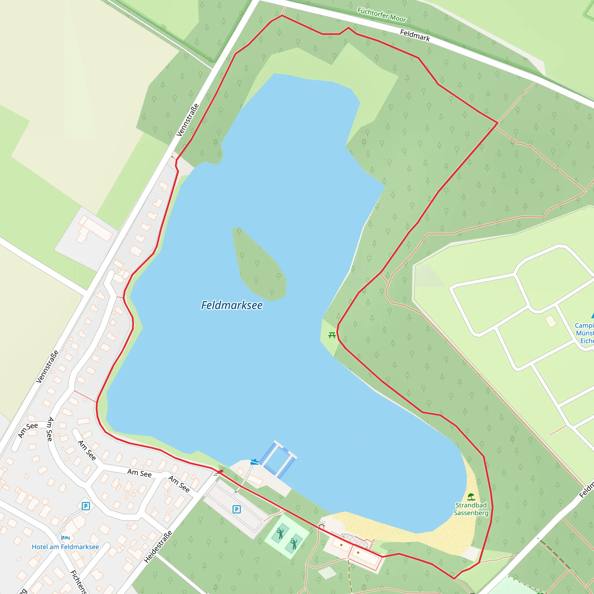 Feldmarksee Loop mobile static map
