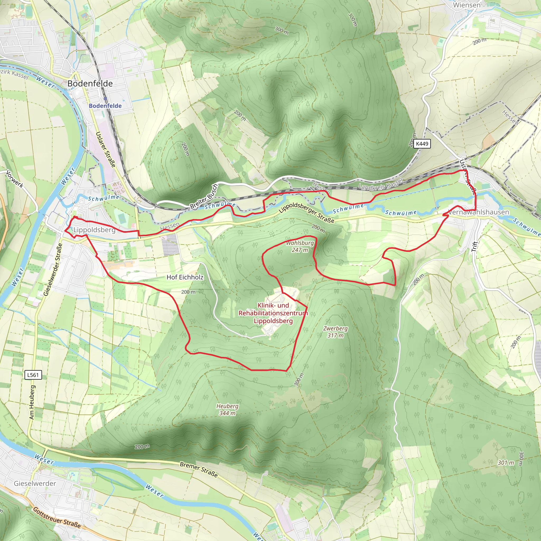 Wahlsburg via Eco-Pfad Wahlsburg mobile static map