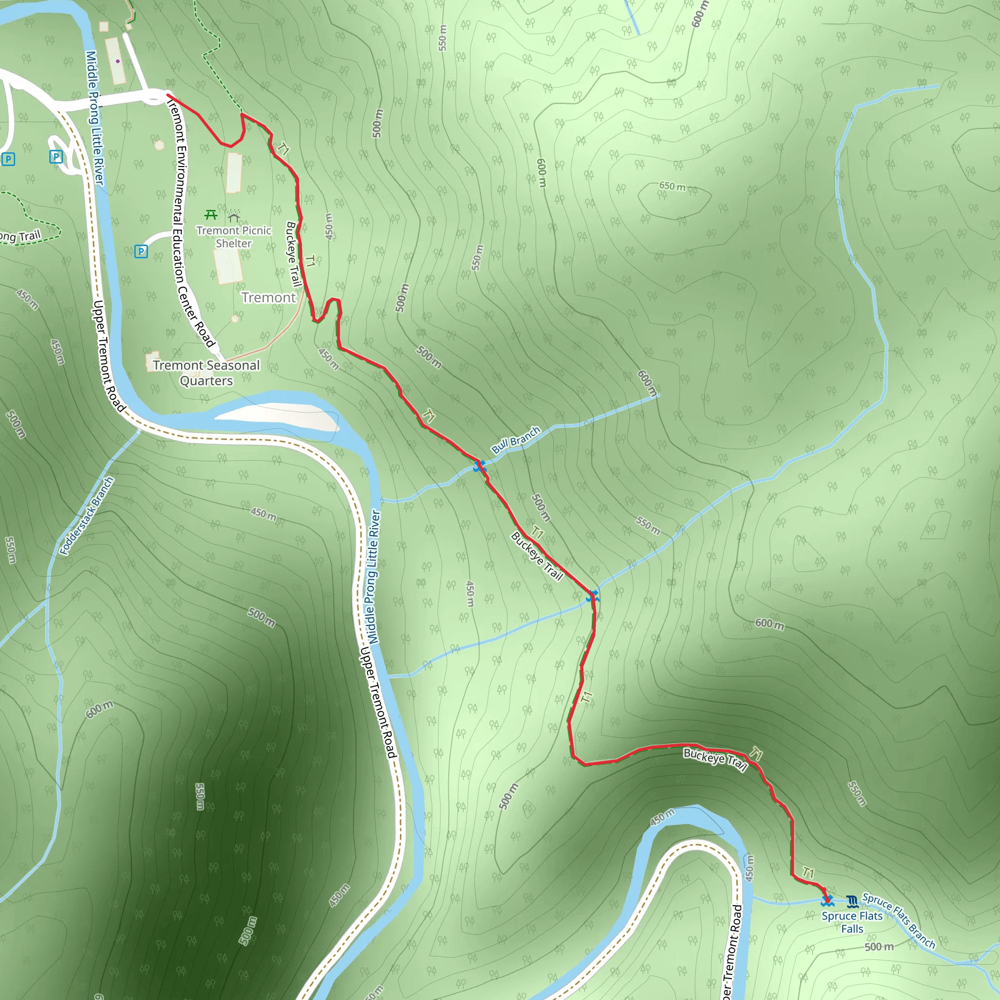 Buckeye Trail mobile static map