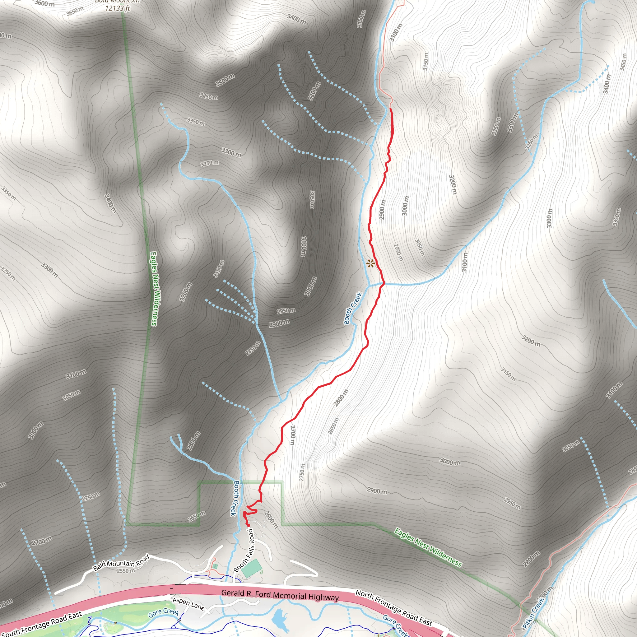 Booth Falls vai Booth Lake Trail mobile static map