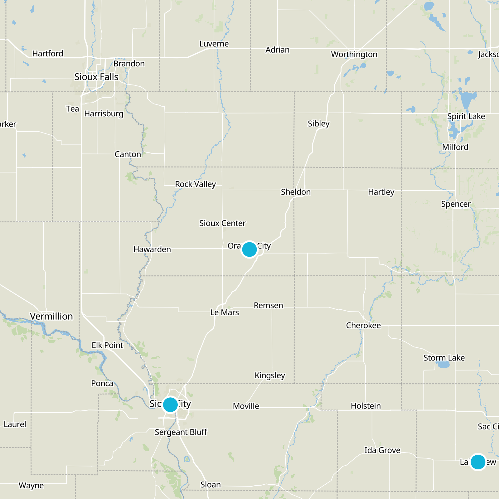 Sioux County Static Map