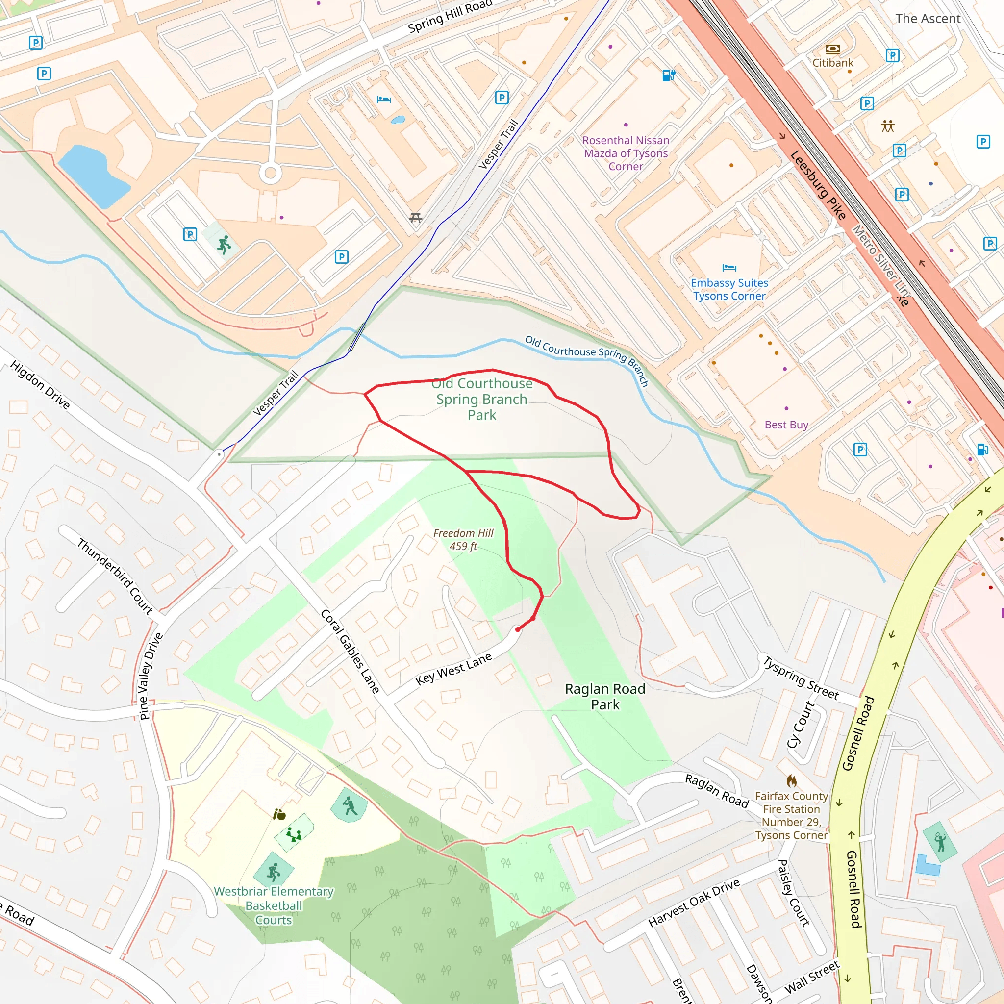 Freedom Hill Loop mobile static map