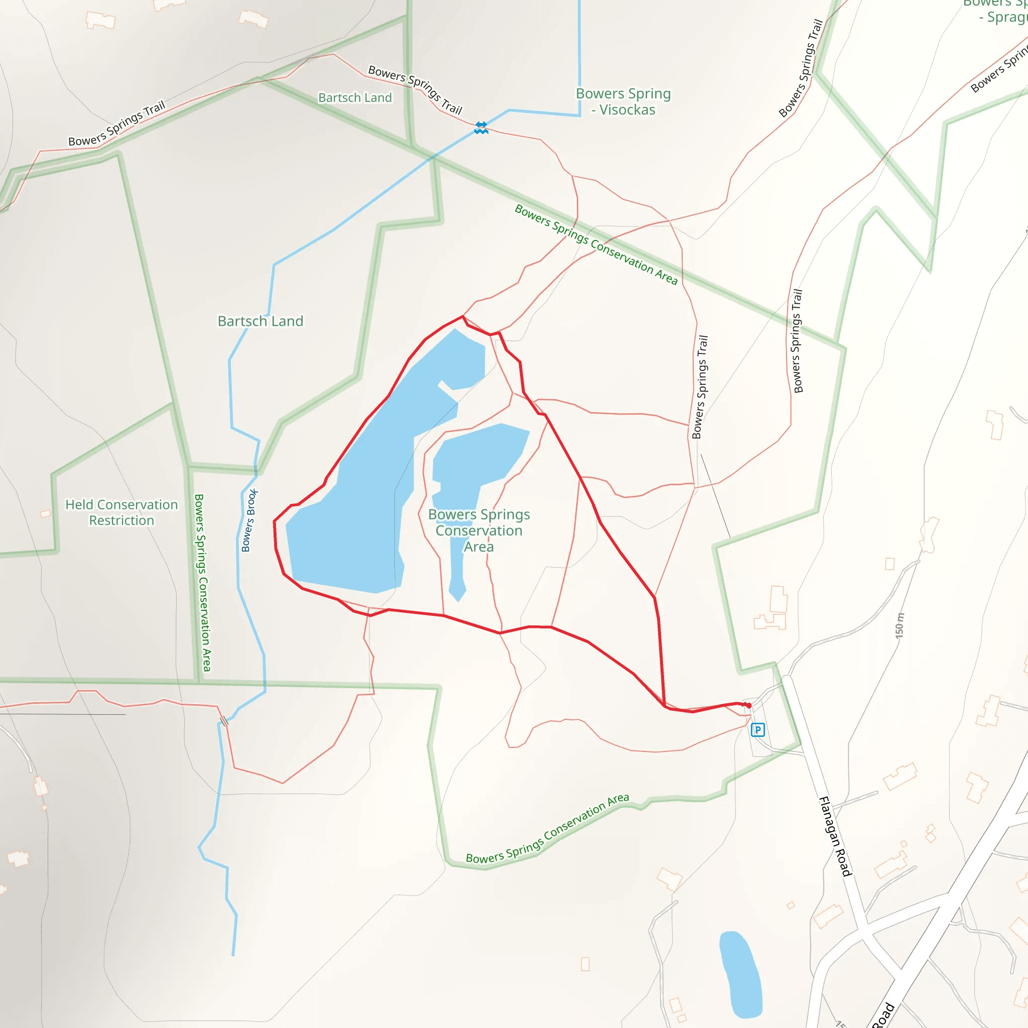 Bowers Brook Loop Trail mobile static map