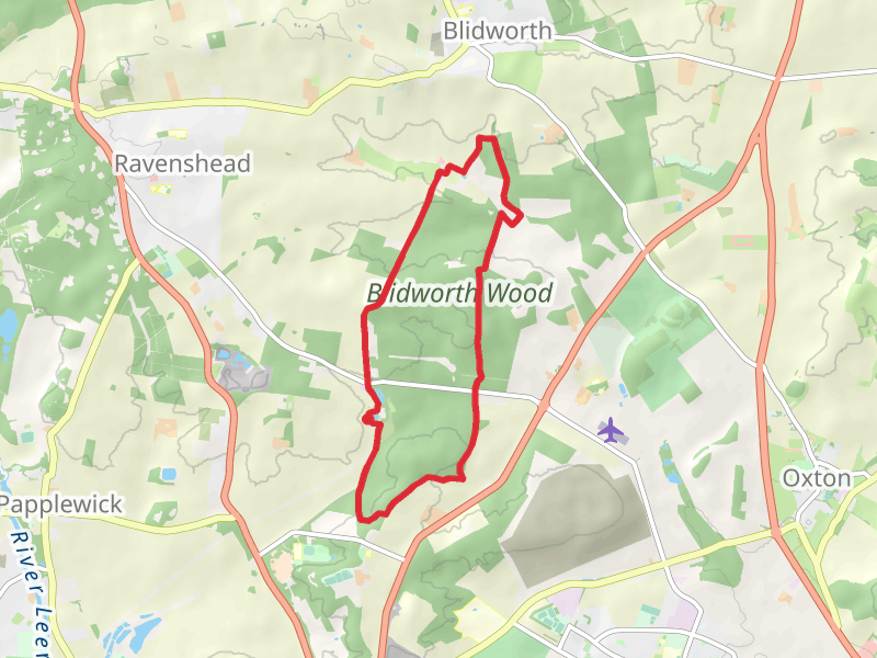 Sansom Wood Loop mobile static map