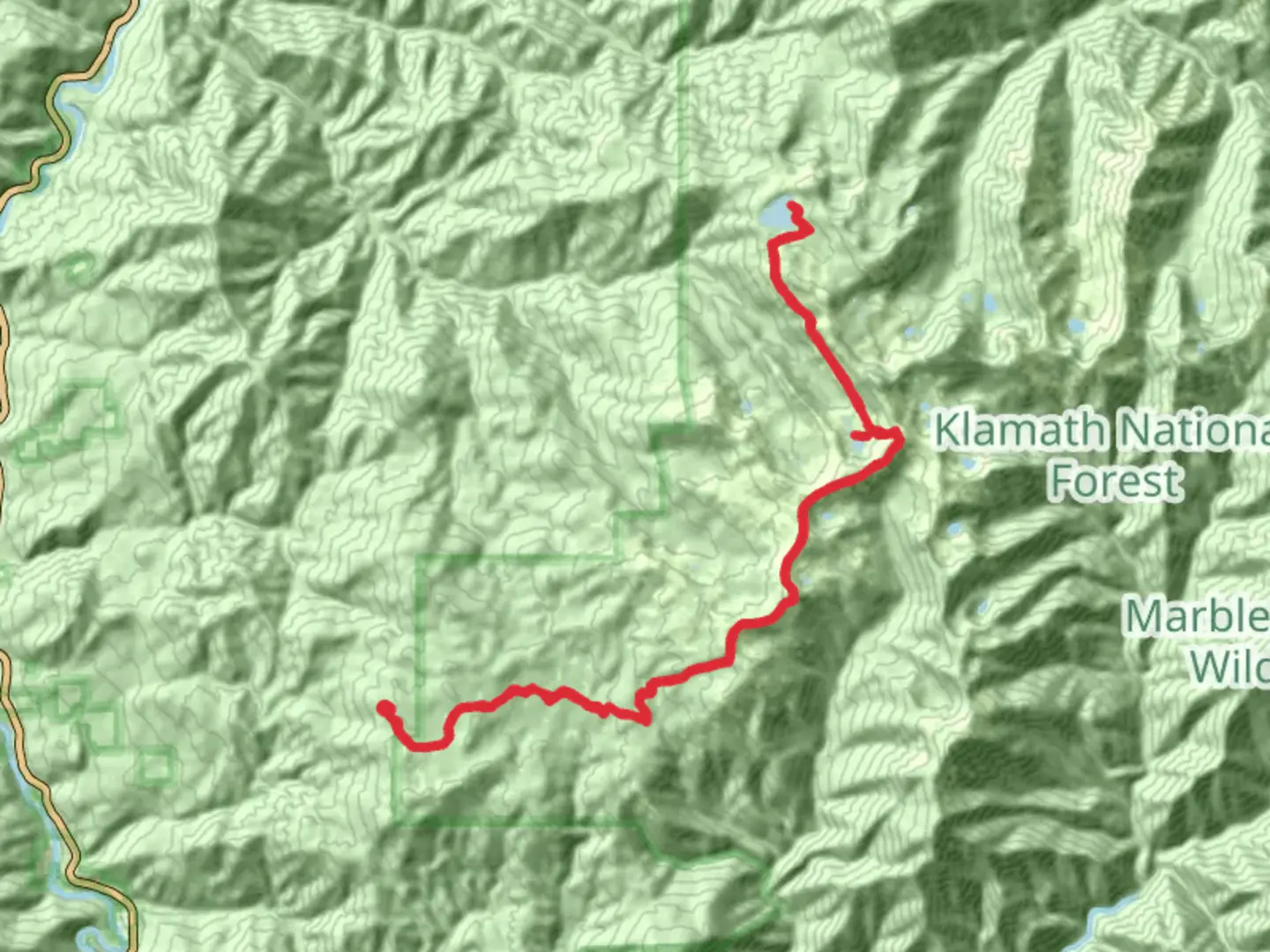 An image depicting the trail Ukonom Lake, Cuddihy Lakes and Onemile Lake via Stanshaw Trail and its surrounding area.