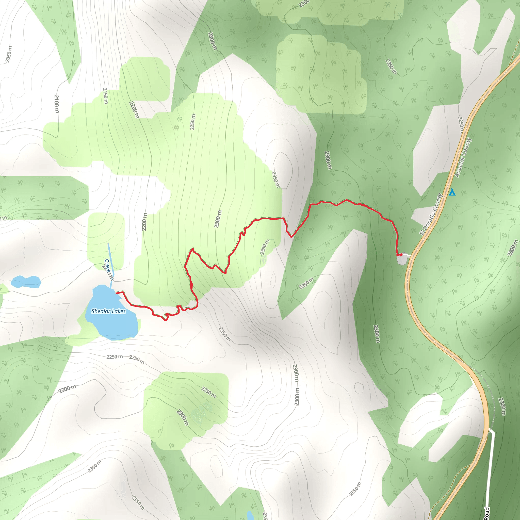 Shealor Lake Trail mobile static map
