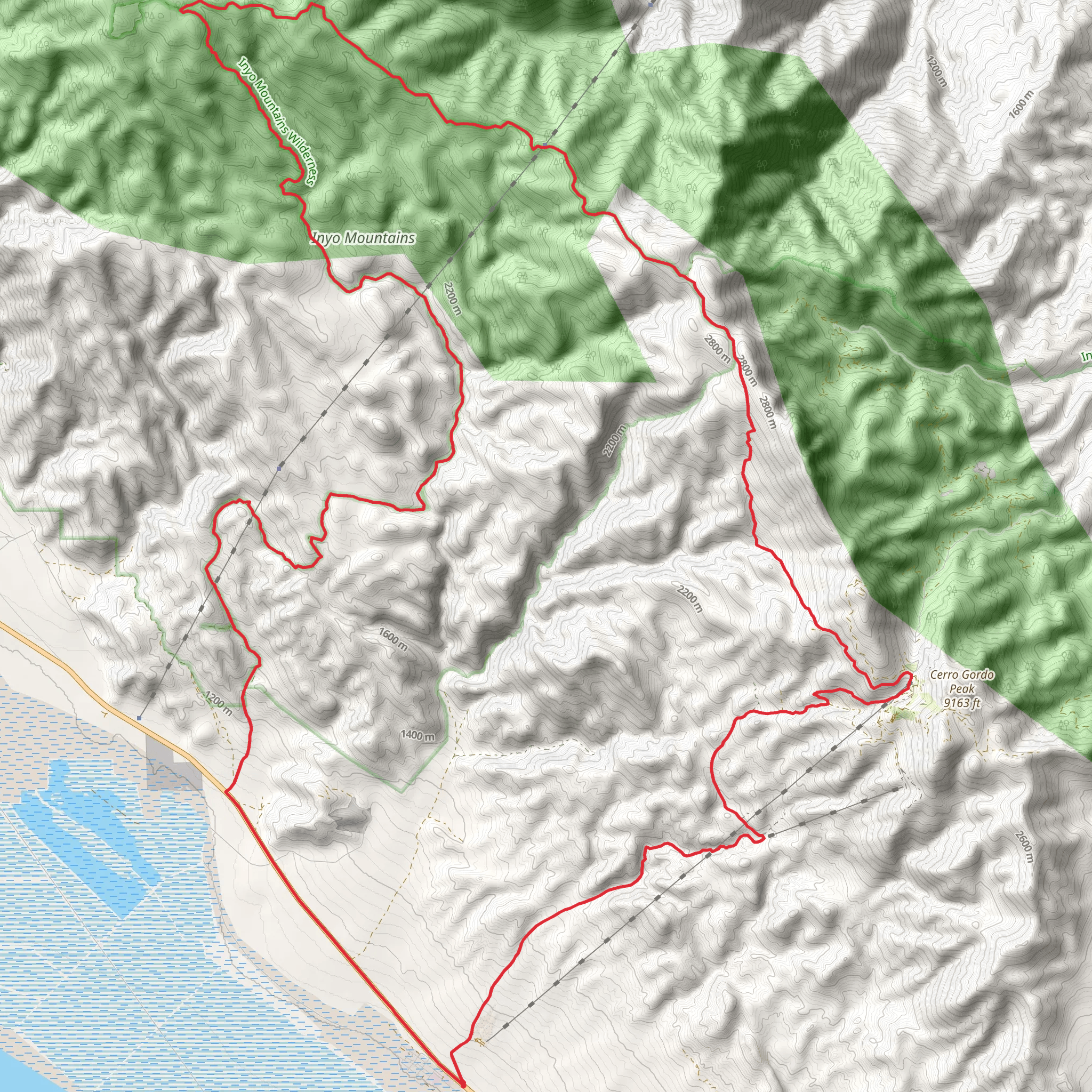 Keeler North Loop Trail mobile static map