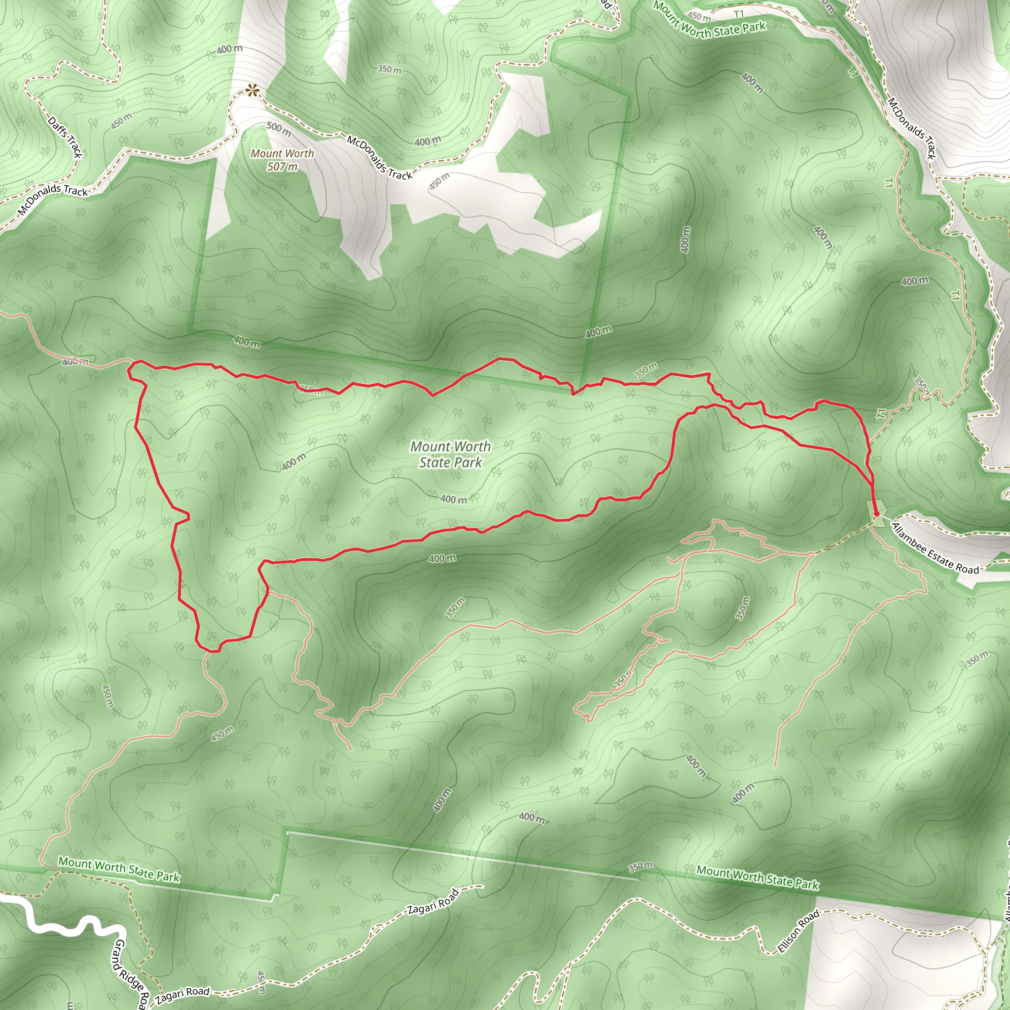 Mount Worth Moonlight Circuit mobile static map