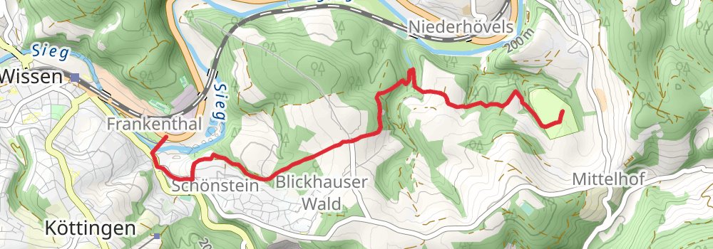 Natursteig Sieg stage 9 Map