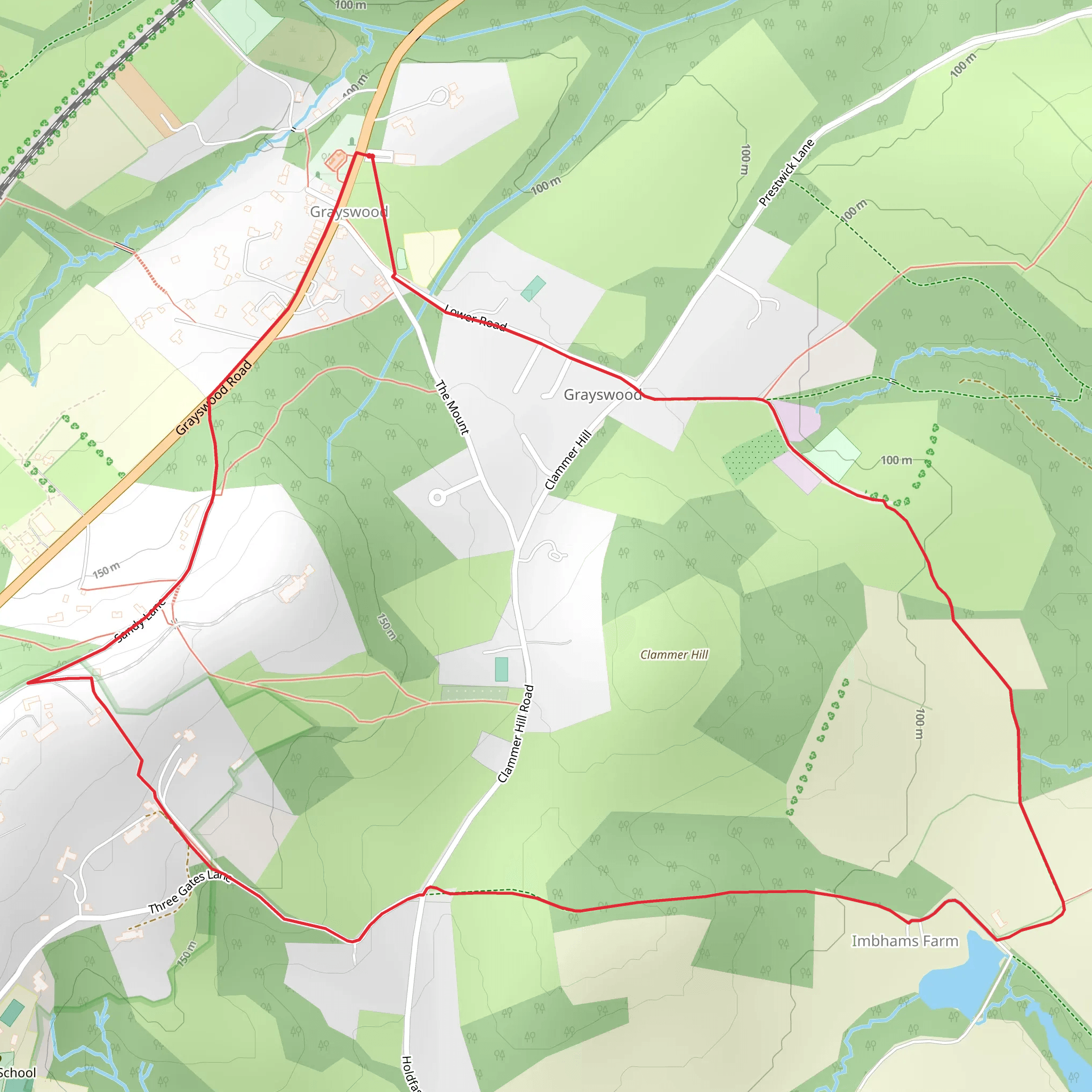 Grayswood Walk mobile static map
