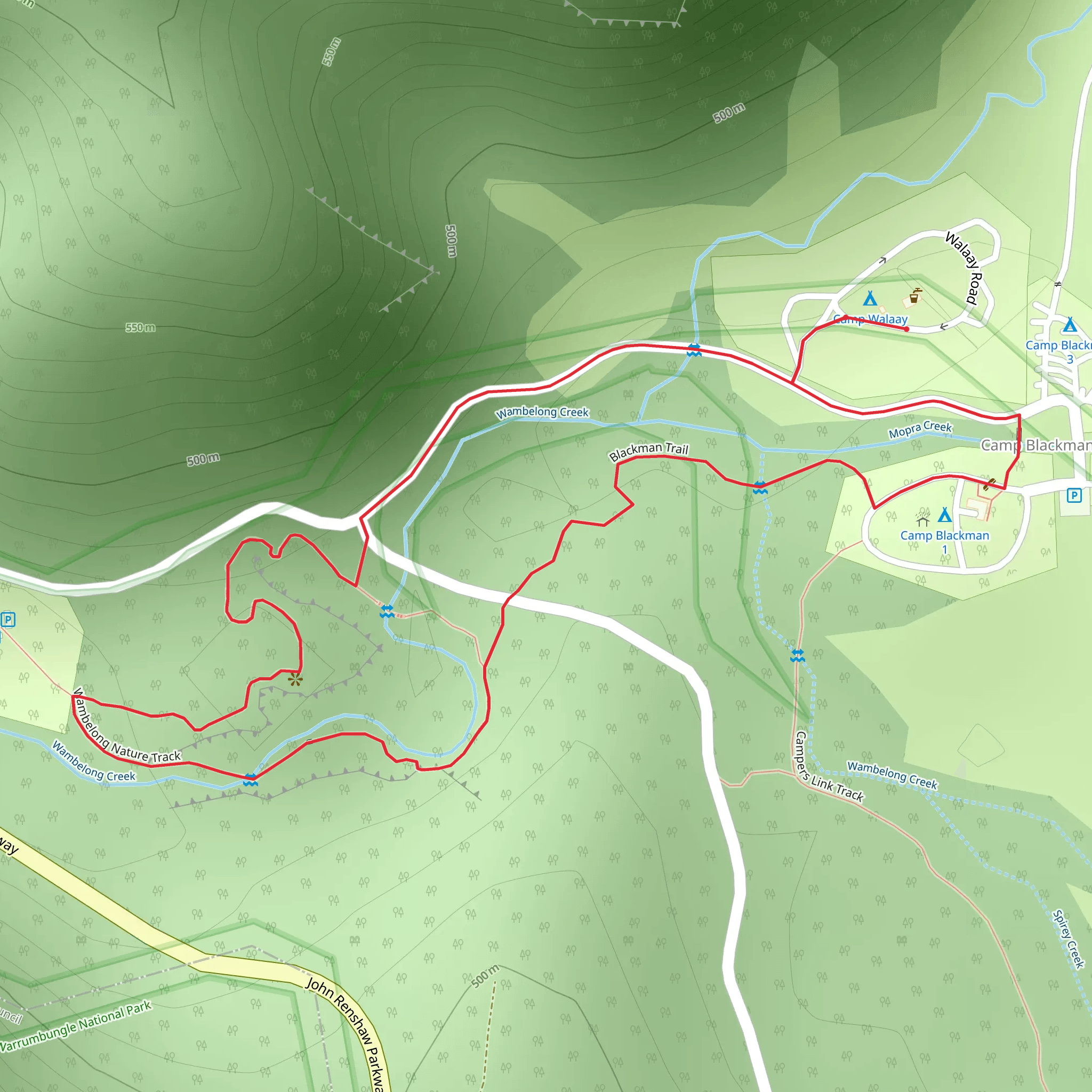 Wambelong Nature Loop Track mobile static map