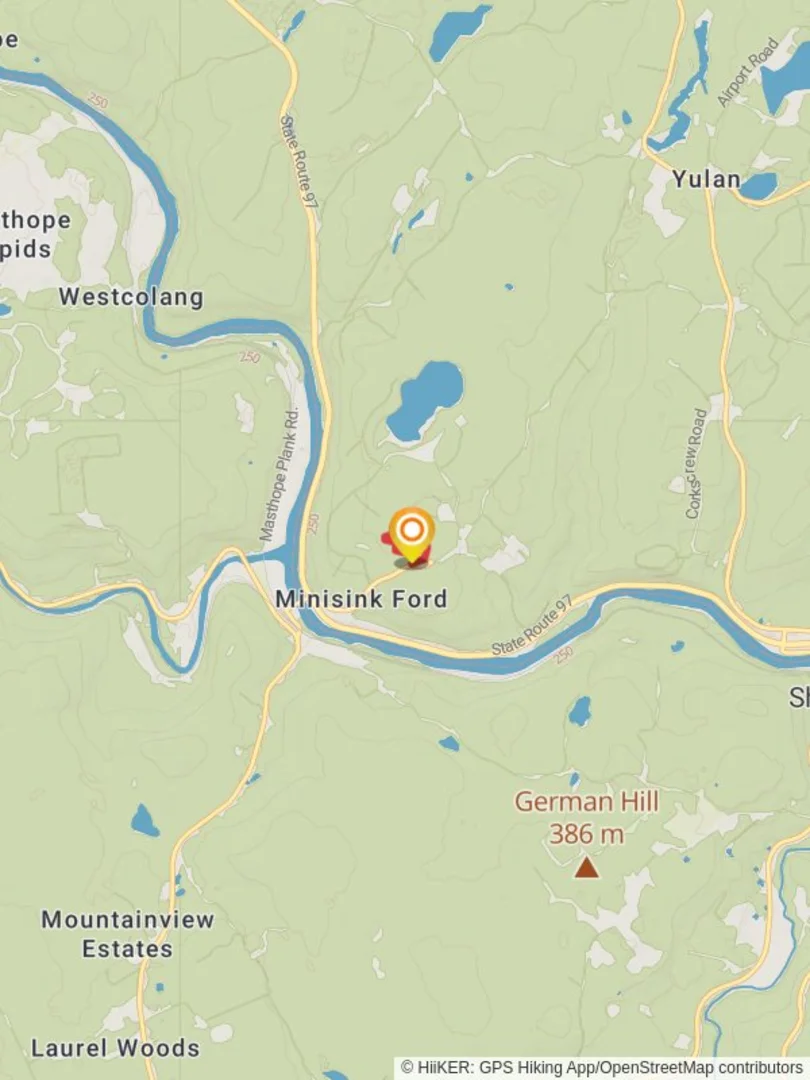 An image depicting the trail Minisink Road Loop and its surrounding area.