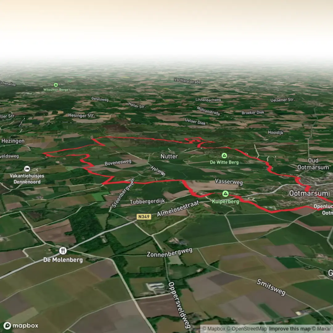 An image depicting the trail Hike from Ootmarsum- Marleen and its surrounding area.