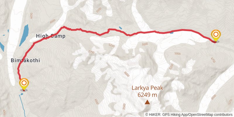 Great Himalayan Trail stage 56 Map