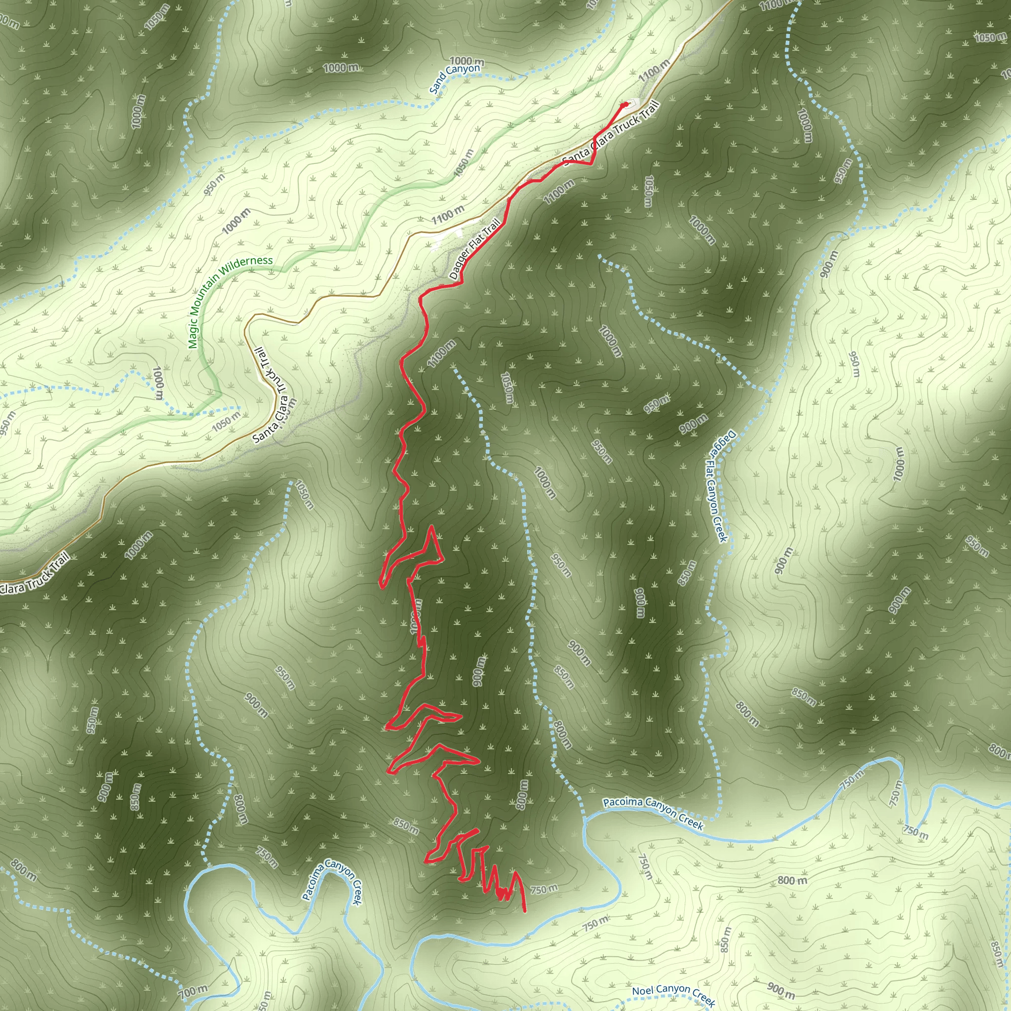 Dagger Flats Trail mobile static map