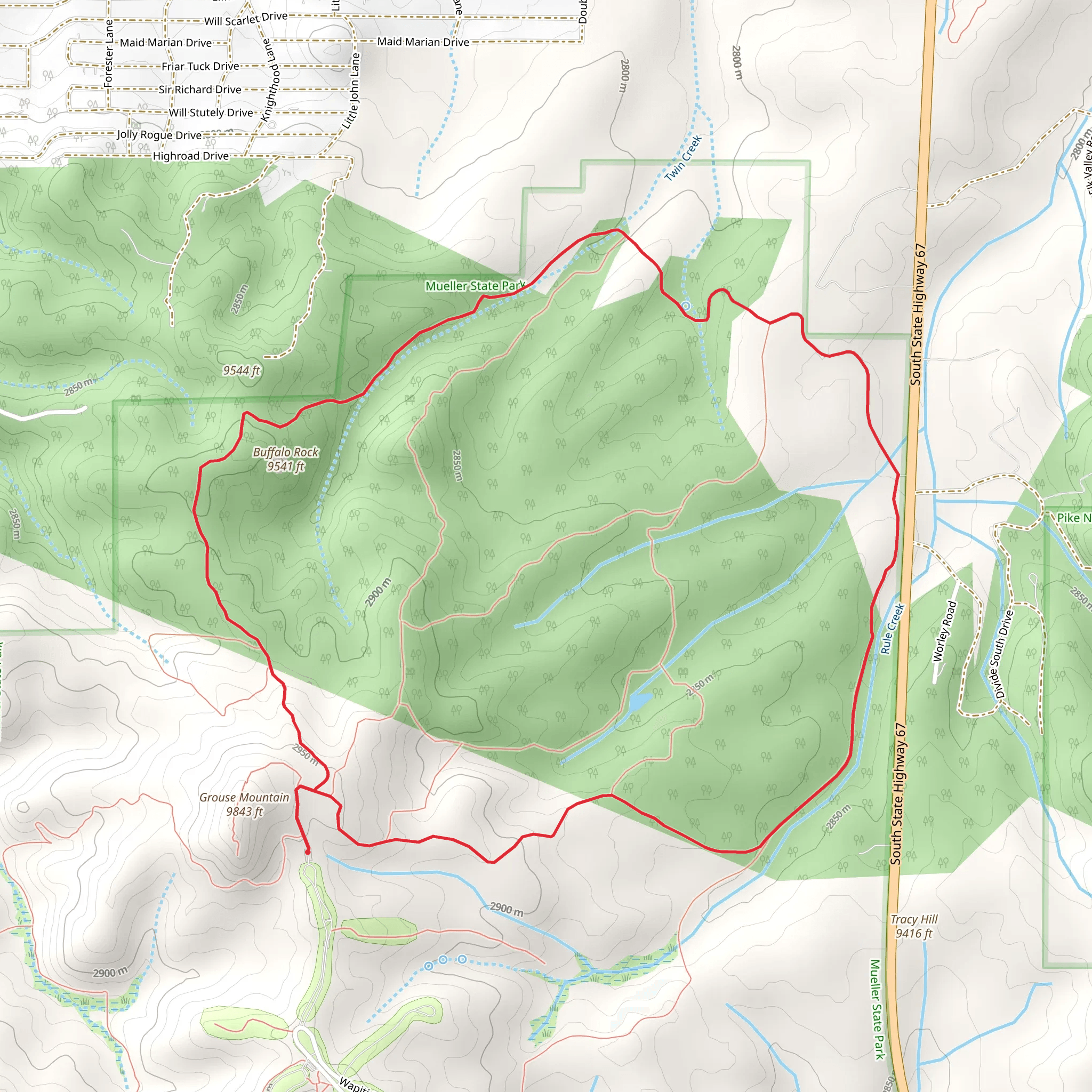Cheesman Ranch Loop mobile static map