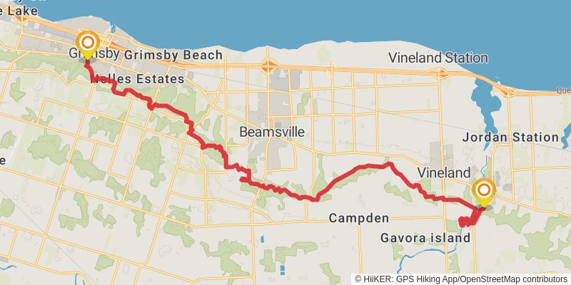 The Bruce Trail stage 4 Map
