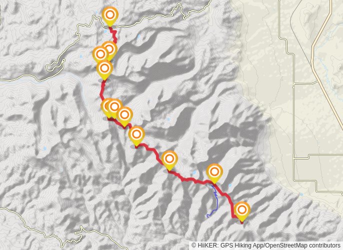 Elkhorn Crest Trail mobile static map