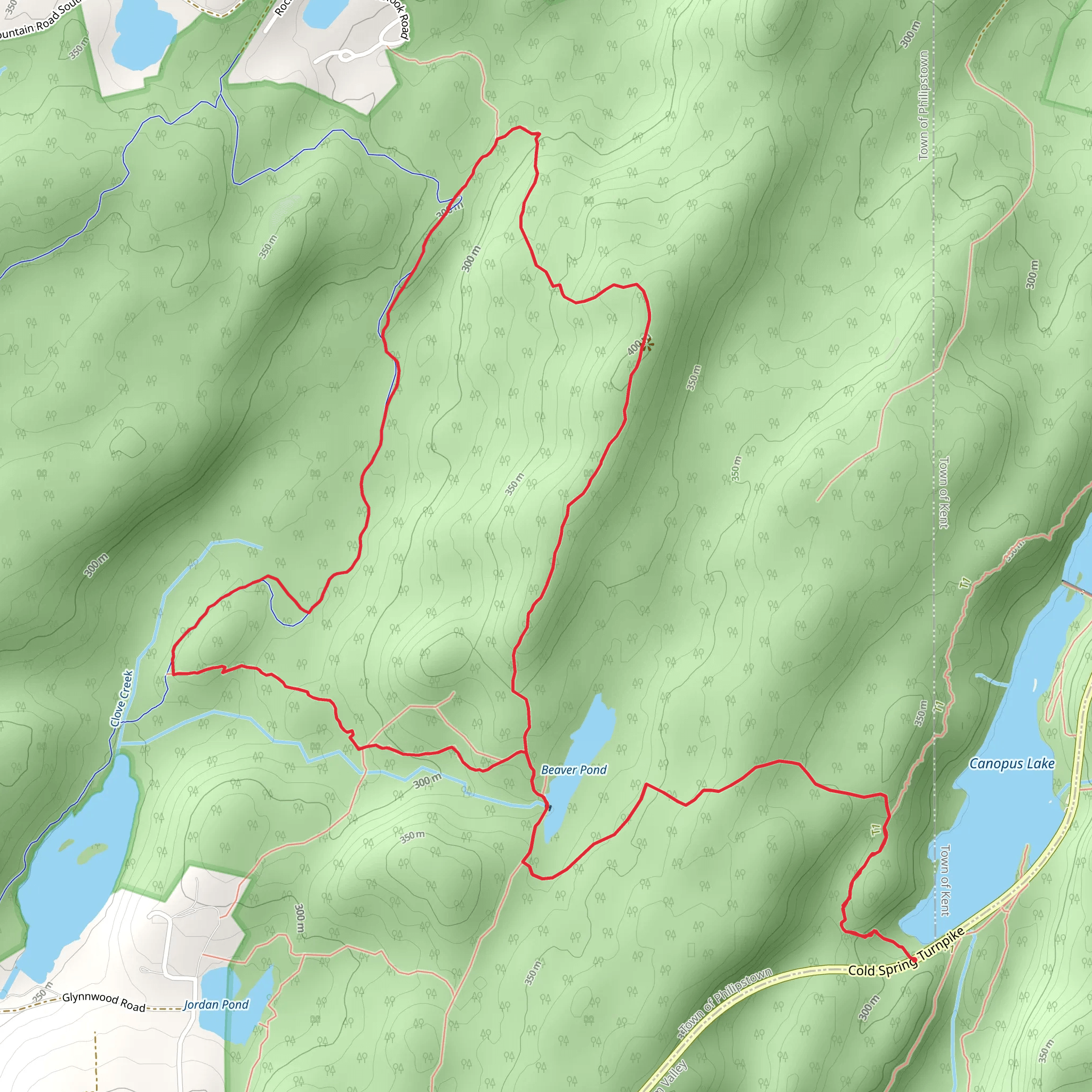 Charcoal Burners Trail - Red Loop via Fahnestock Trail mobile static map