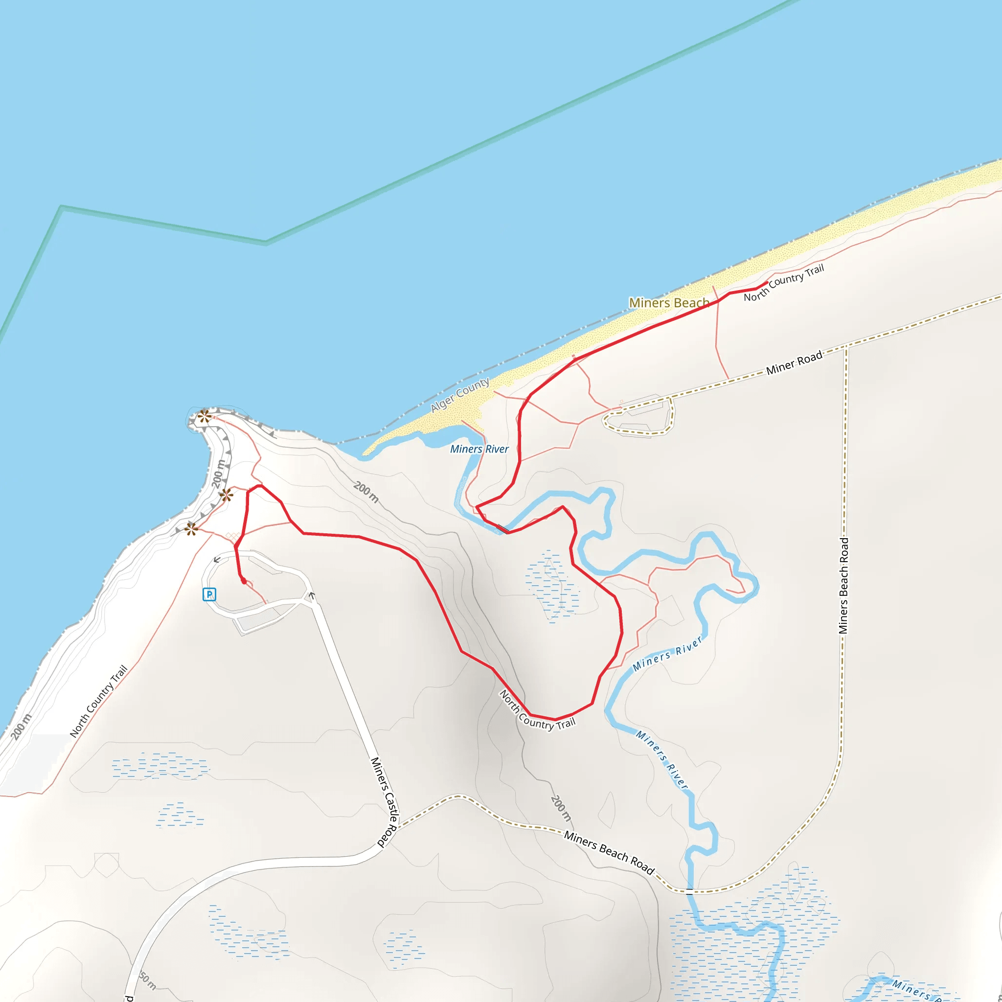 Miners Beach Walk mobile static map