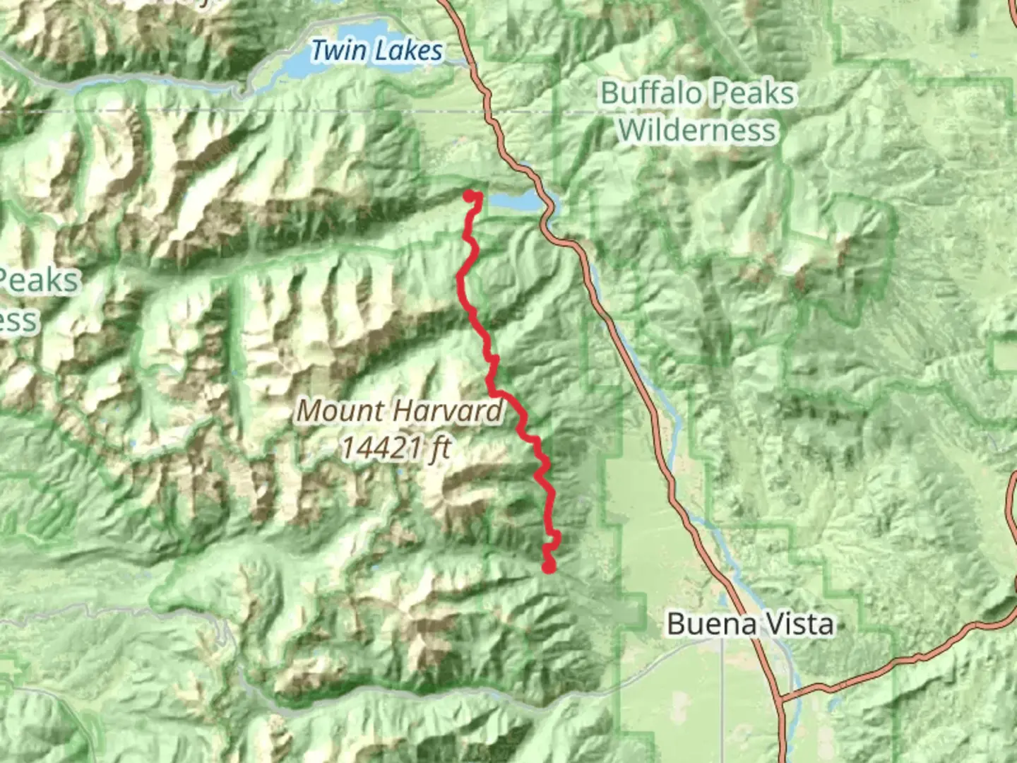 An image depicting the trail Colorado Trail from Clear Creek Reservoir and its surrounding area.