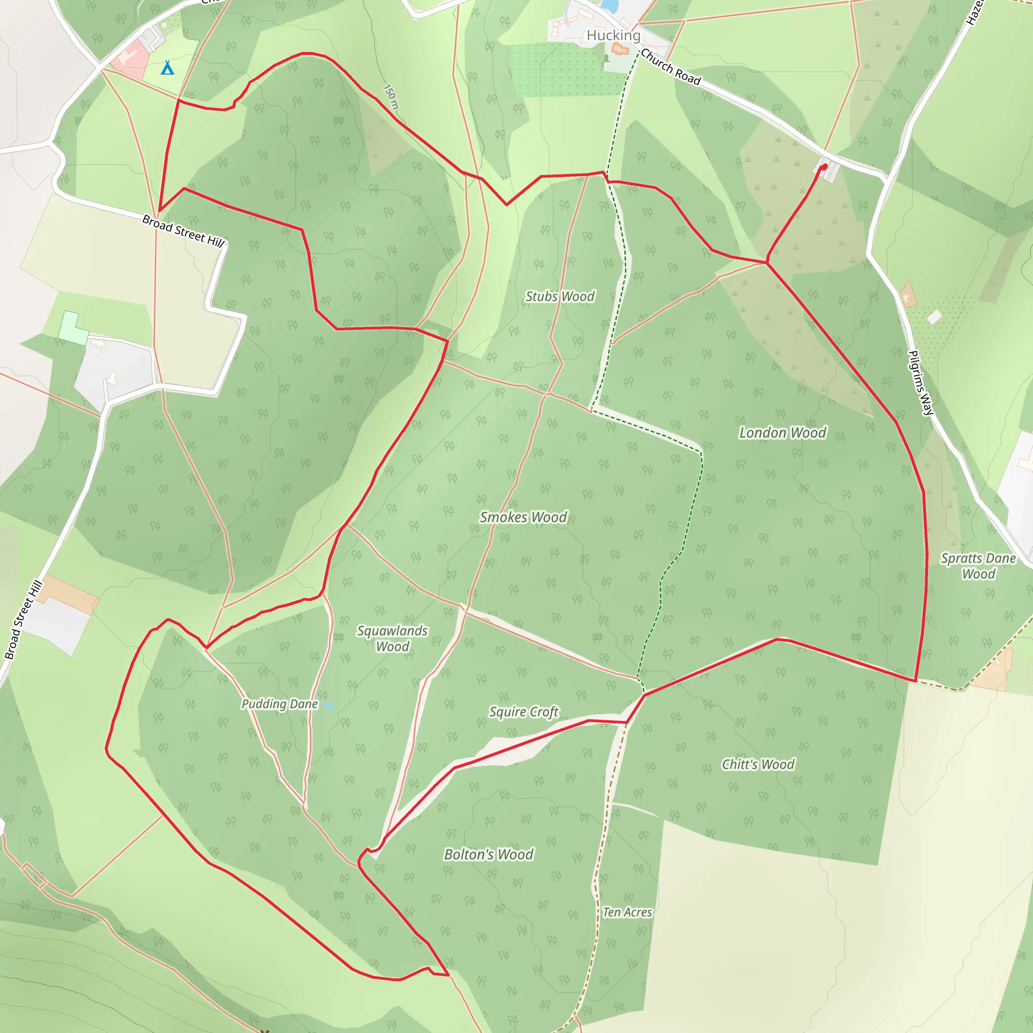 Smokes Wood Loop mobile static map