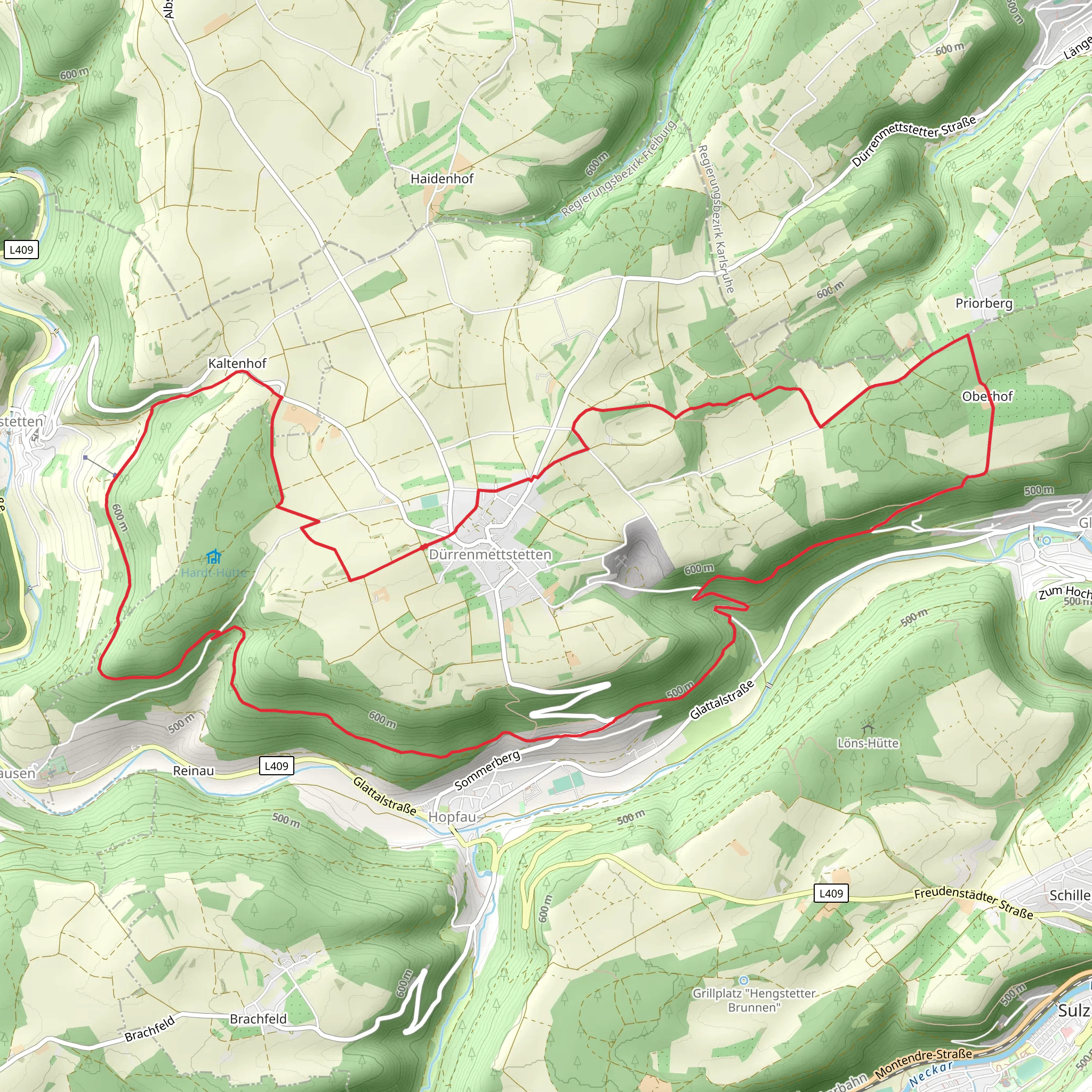 Durrenmettstetten Loop mobile static map