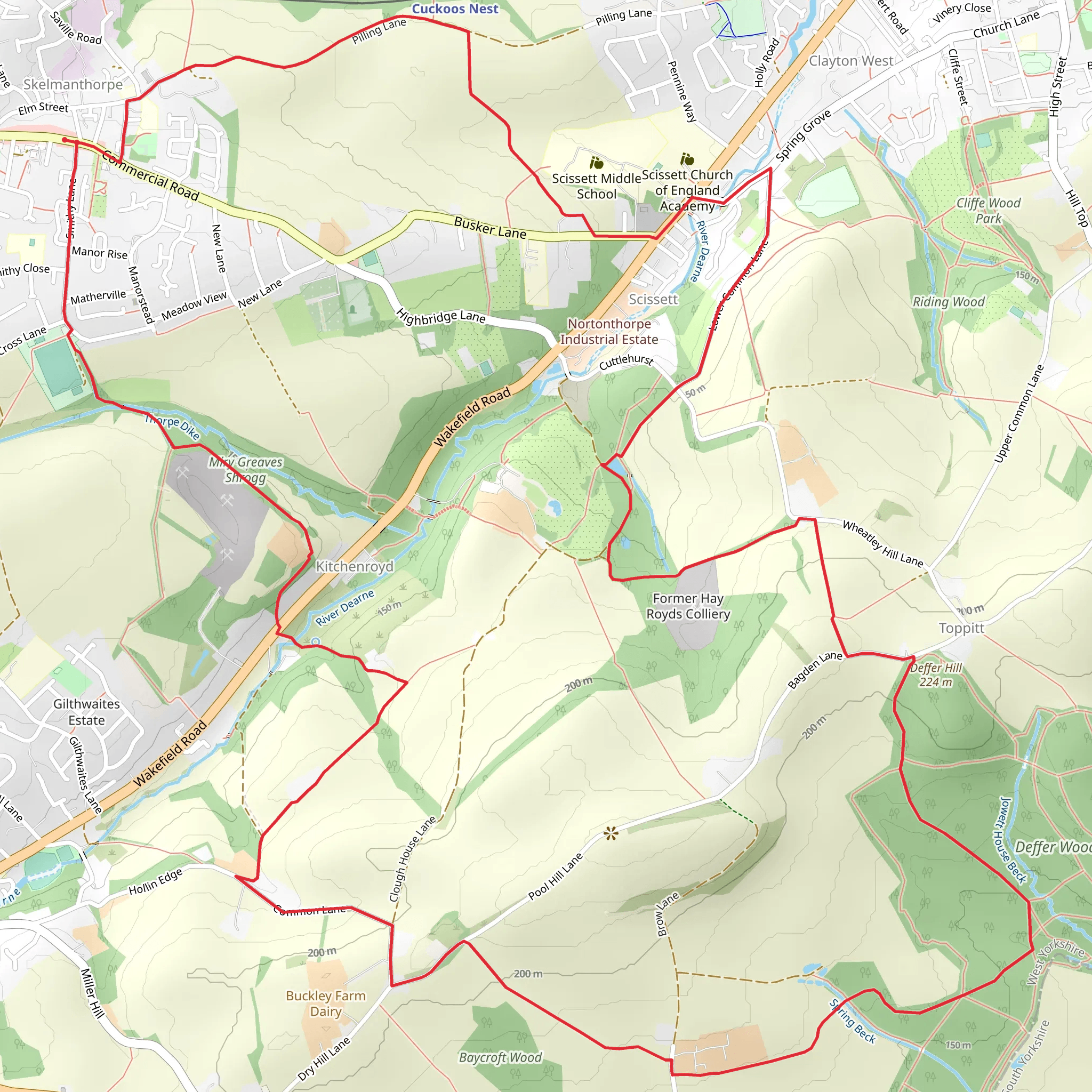 Oxley Loop in West Yorkshire mobile static map