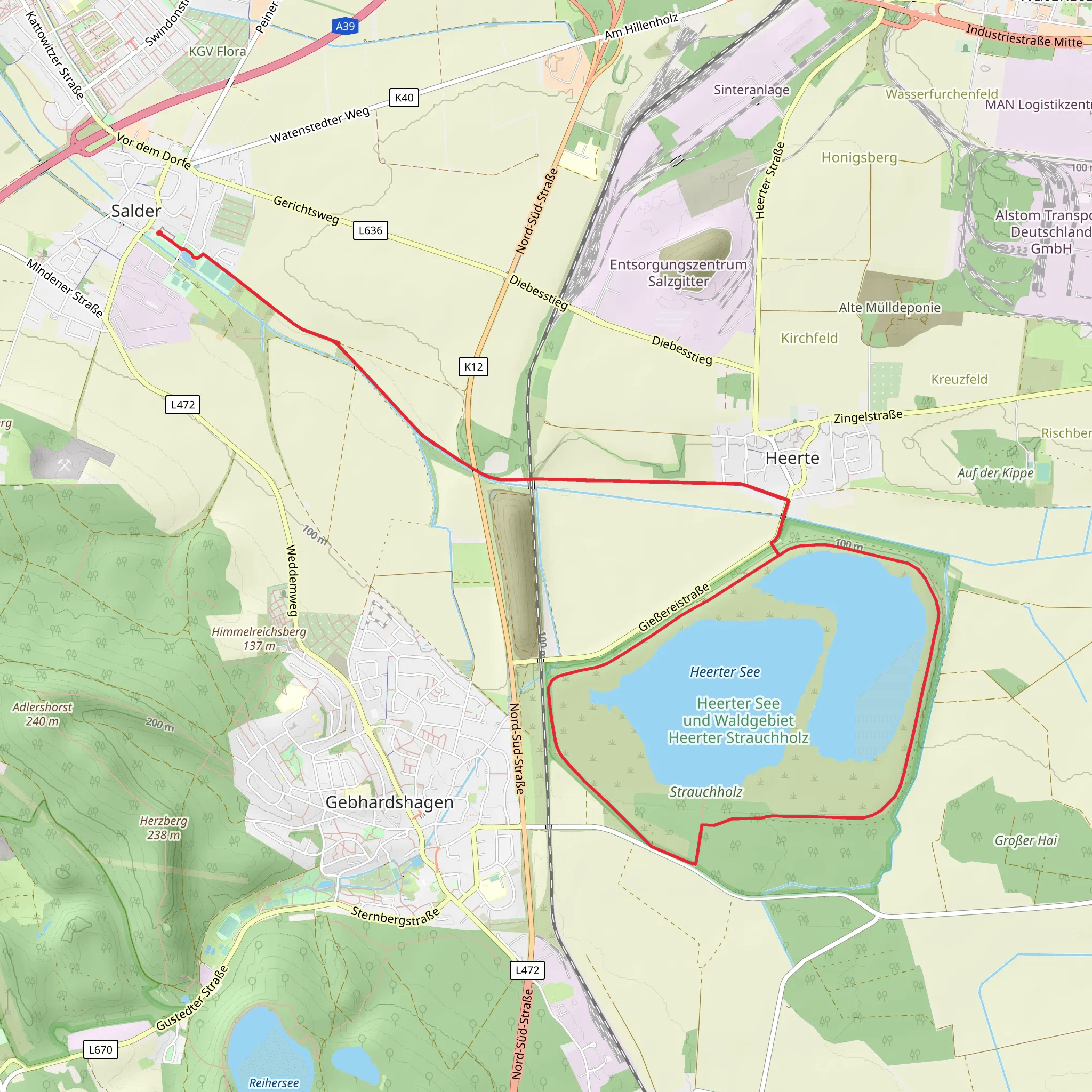 Heerter See Loop mobile static map