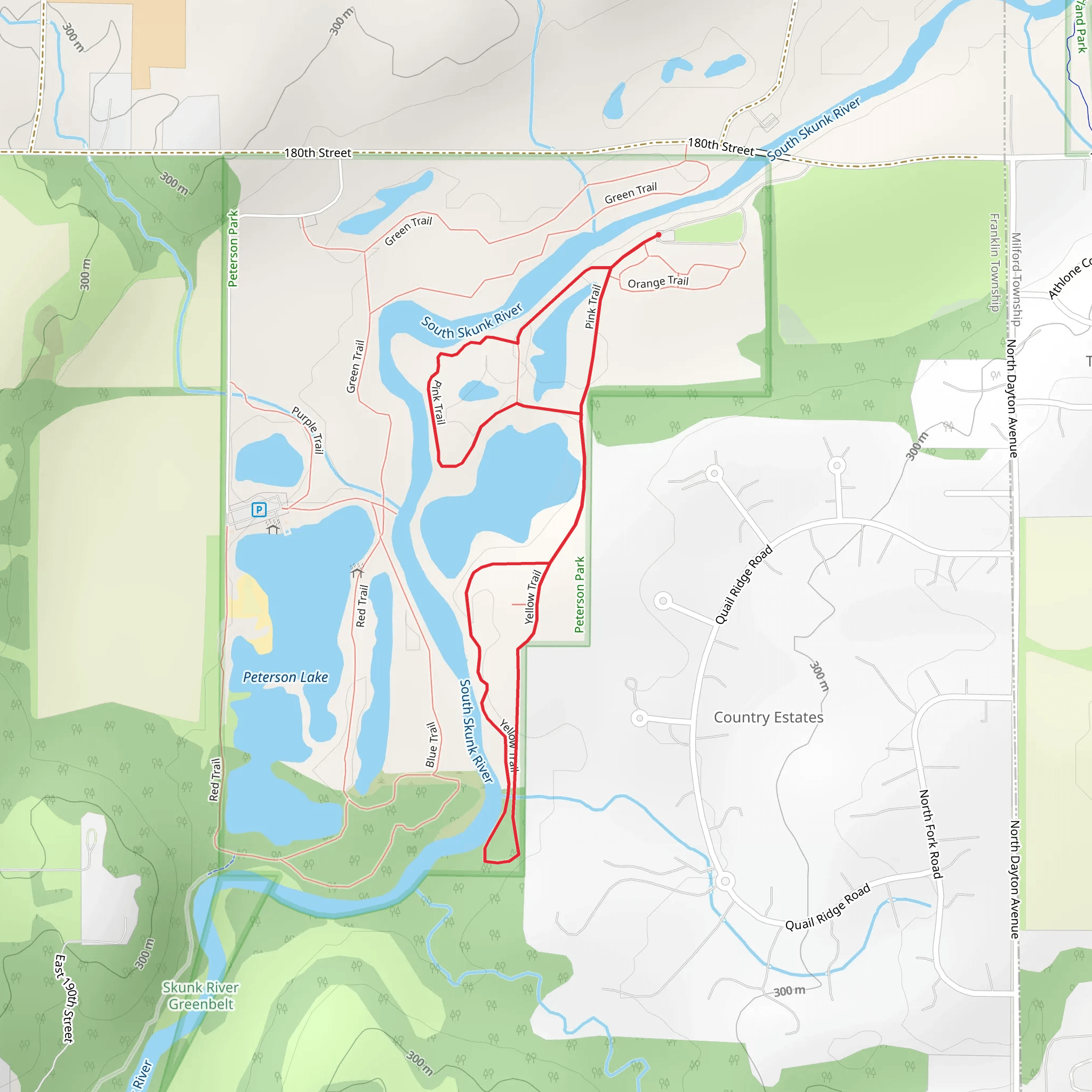 Pink and Yellow Loop Trail mobile static map