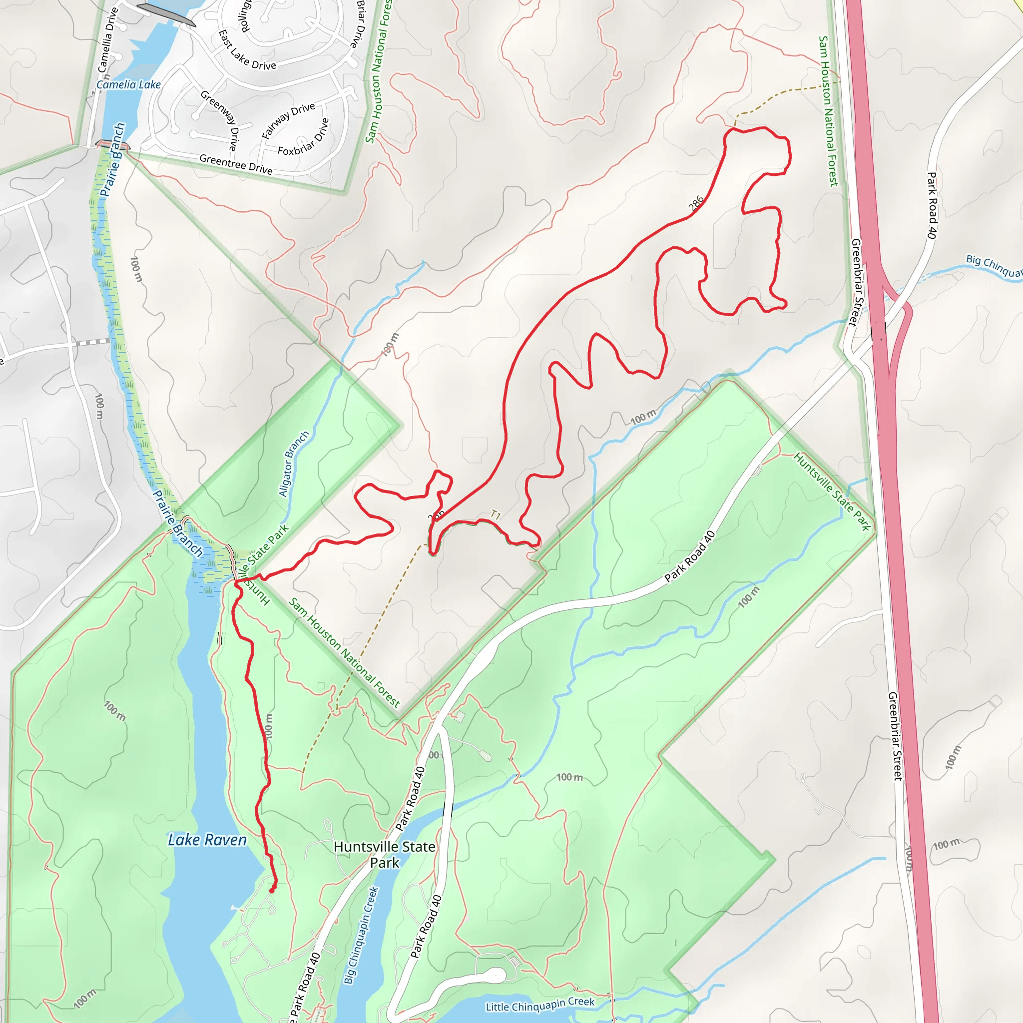 Akokisa Trail and NWCC Loop Trail mobile static map