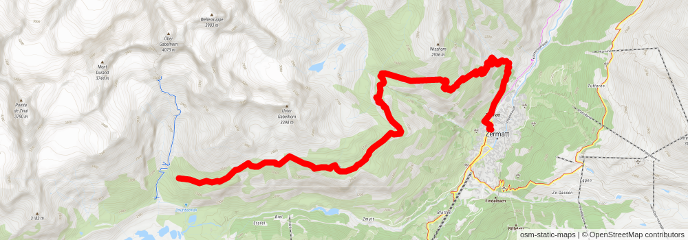 Matterhorn Ultraks Trail - Sky stage 4 Map