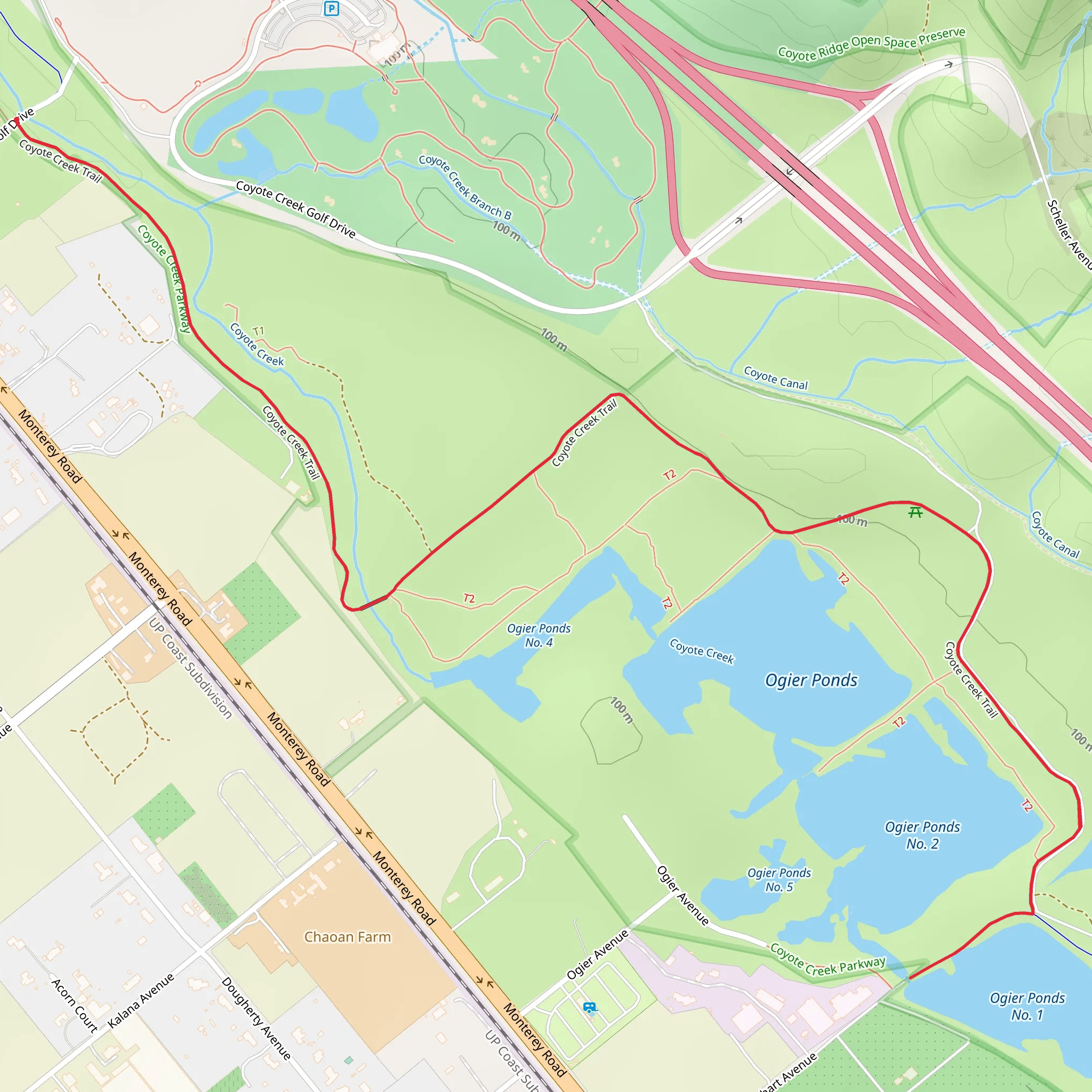 Coyote Creek Trail from Coyote Creek Golf Drive mobile static map