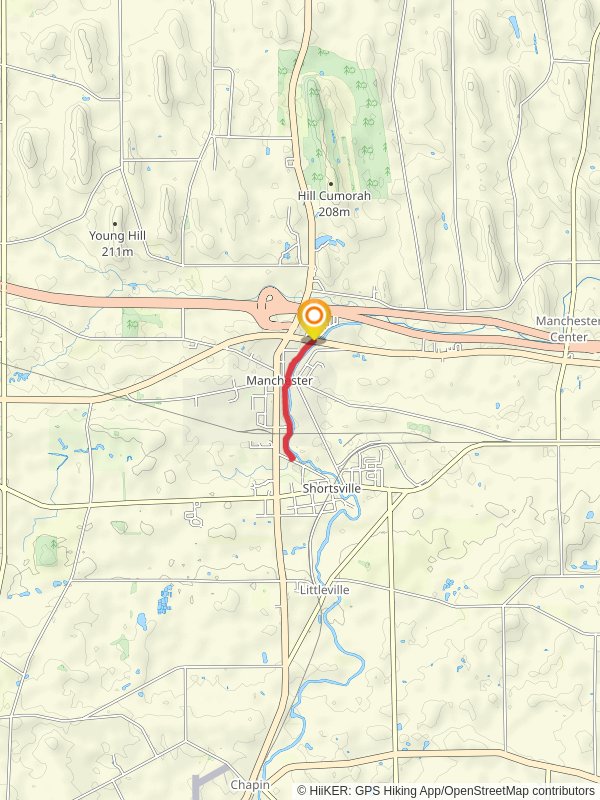 Canandaigua Outlet Creek from North Main Street mobile static map
