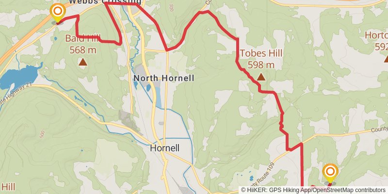 Finger Lakes Trail stage 16 Map