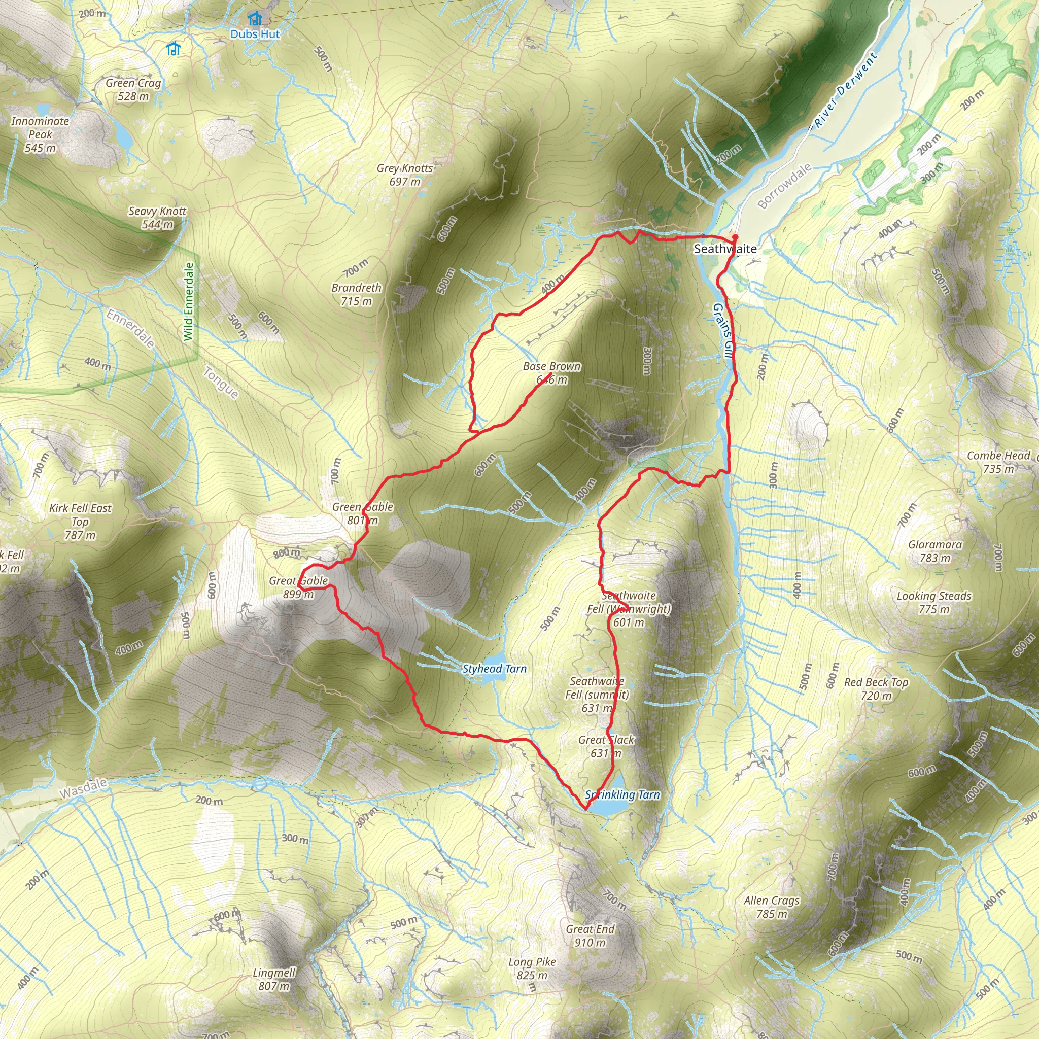 The Gables - Peak Bagging Wainwrights mobile static map