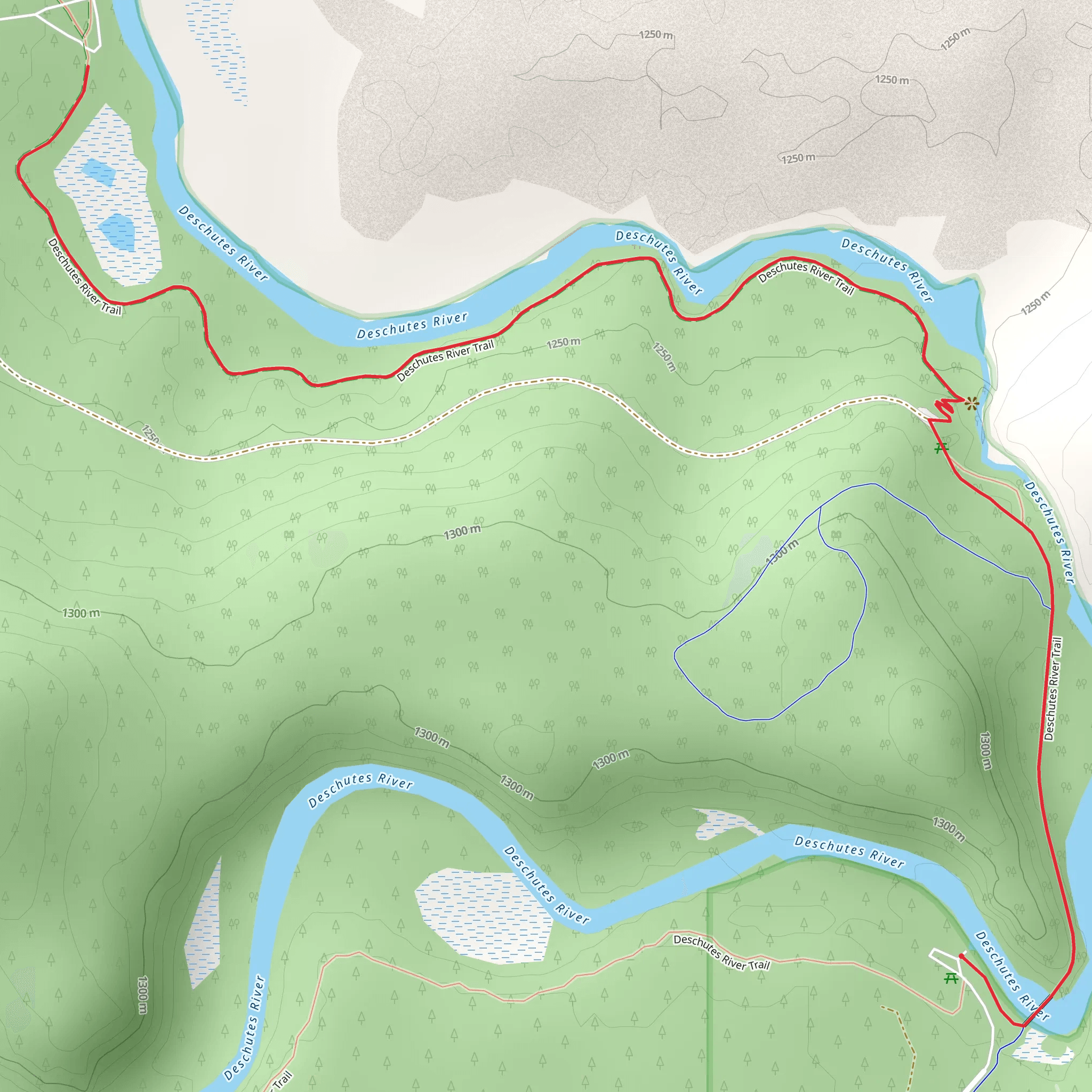 Deschutes River Trail - Lava mobile static map
