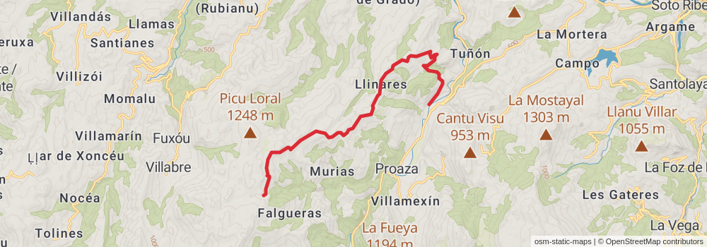 GR 109 Interior Asturias stage 18 Map