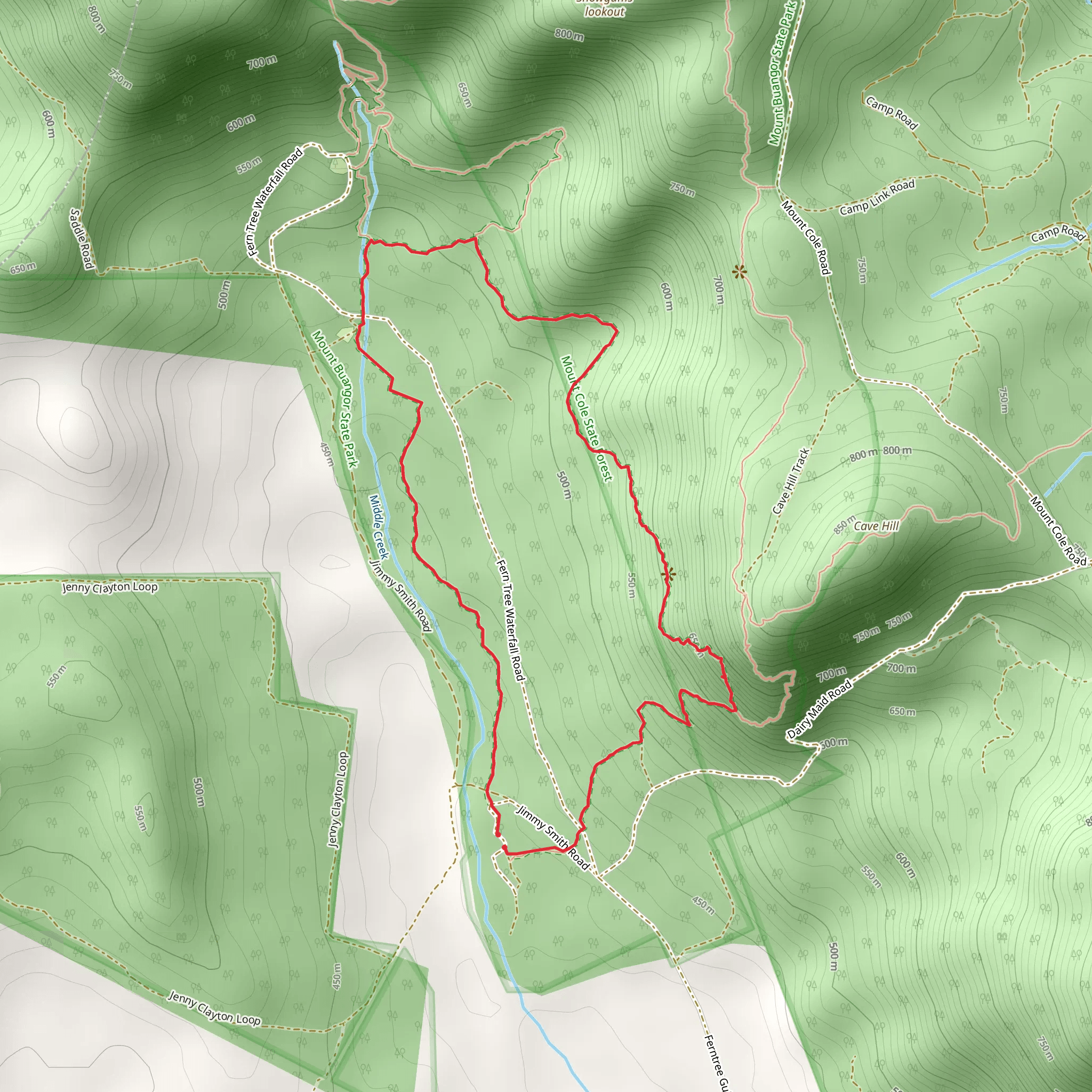 Buckertillible Cave Circuit mobile static map