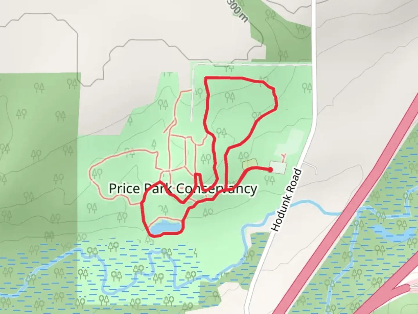 An image depicting the trail Yellow and Green Loop and its surrounding area.