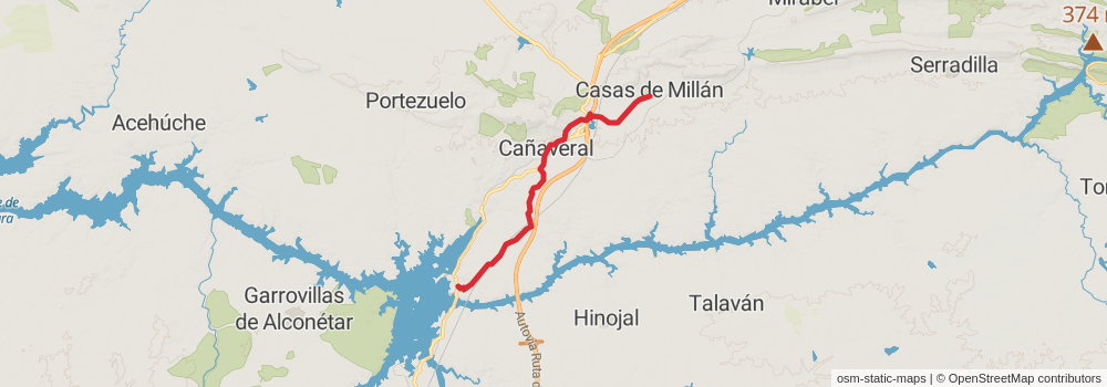 GR 113 Camino Natural del Tajo stage 41 Map