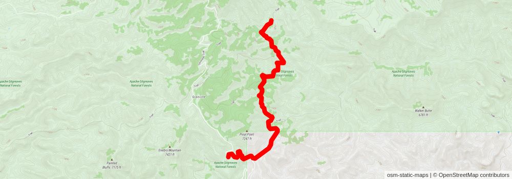 Southwestern Horseshoe Trail stage 117 Map