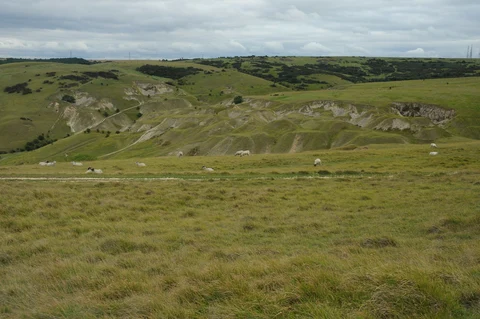 An image depicting the trail Cleeve Hill and Common and its surrounding area.