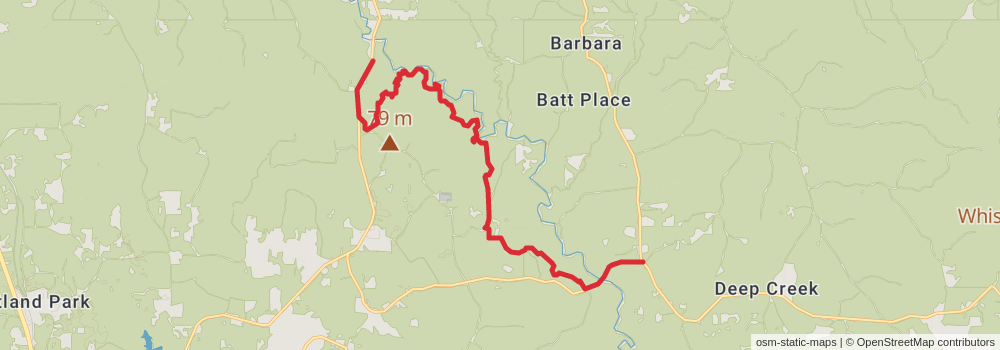 American Perimeter Trail - The South Primary stage 33 Map