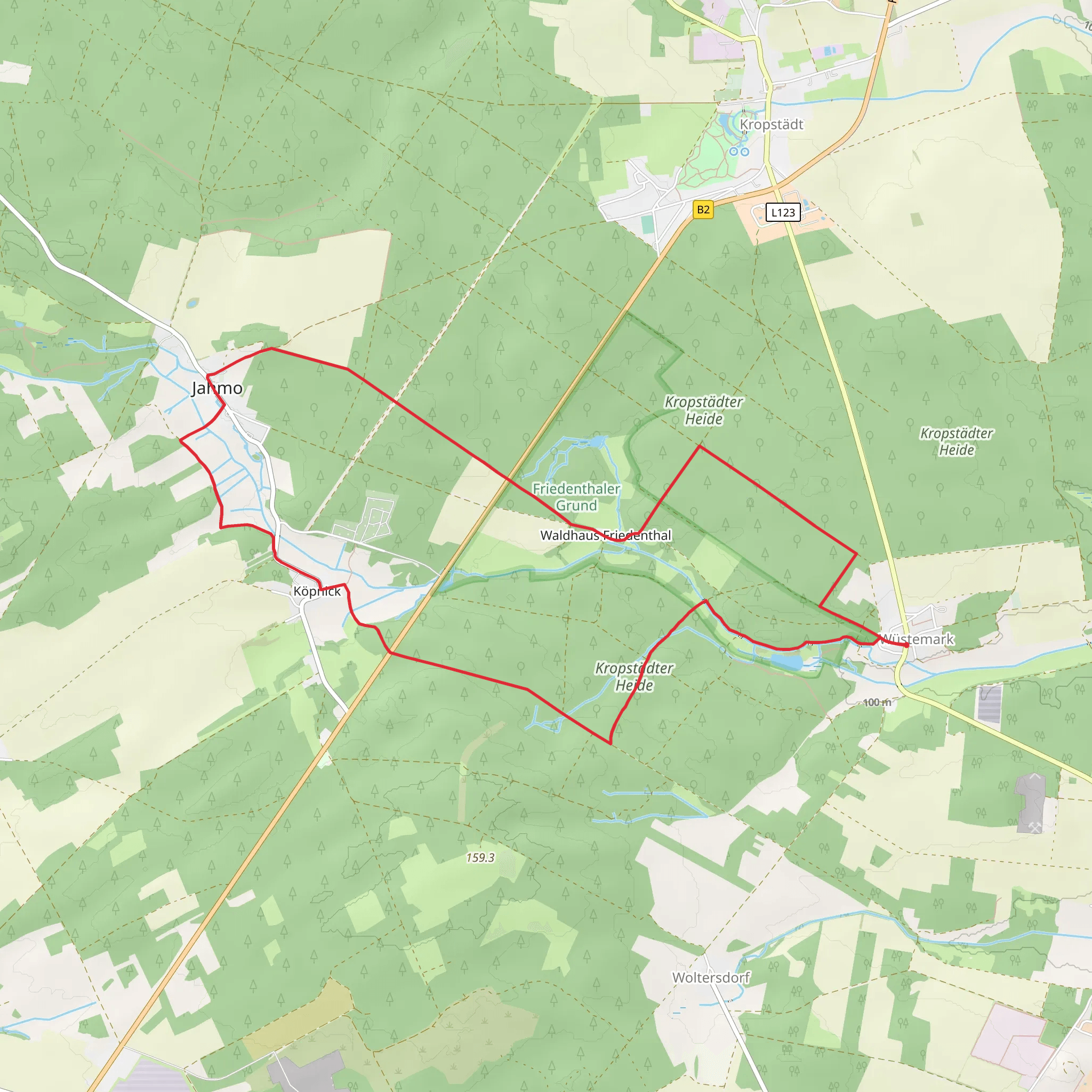 Rundweg Friedenthaler Grund mobile static map