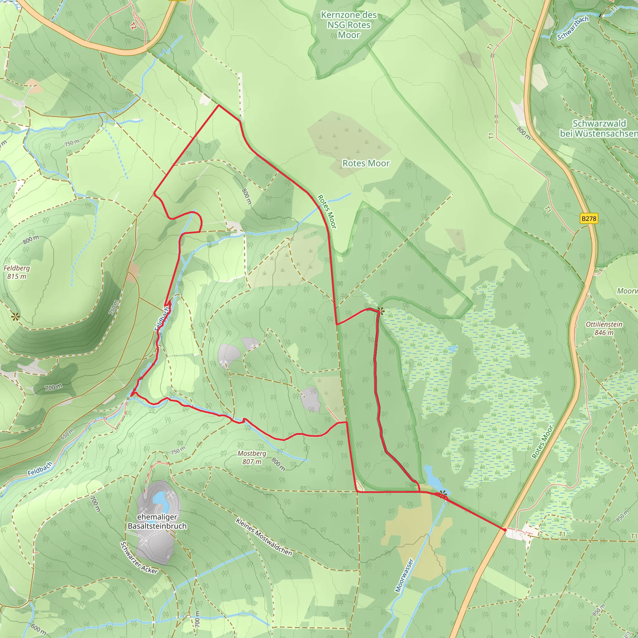 Rotes Moor Rundweg and Ortesweg mobile static map