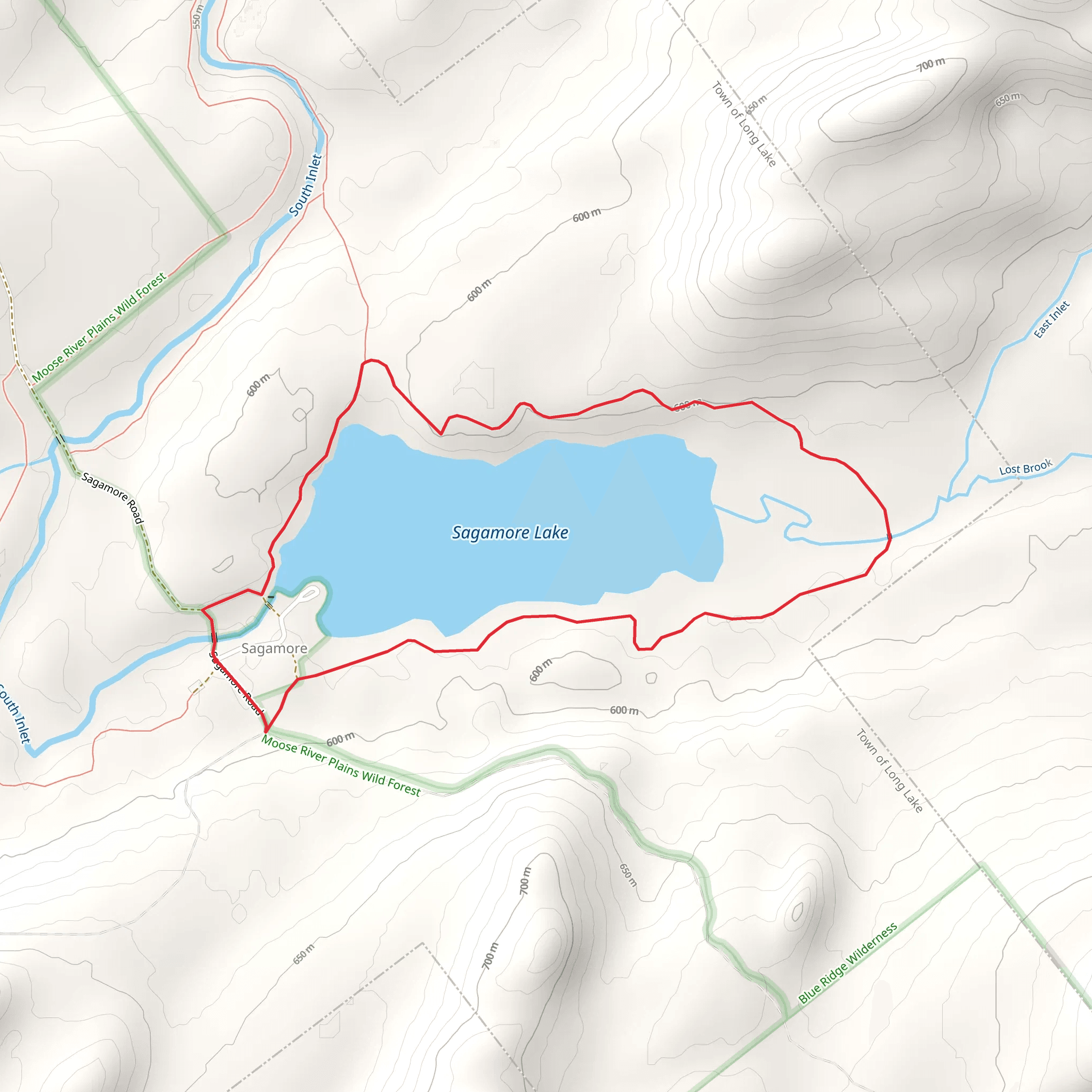 Sagamore Lake Loop mobile static map